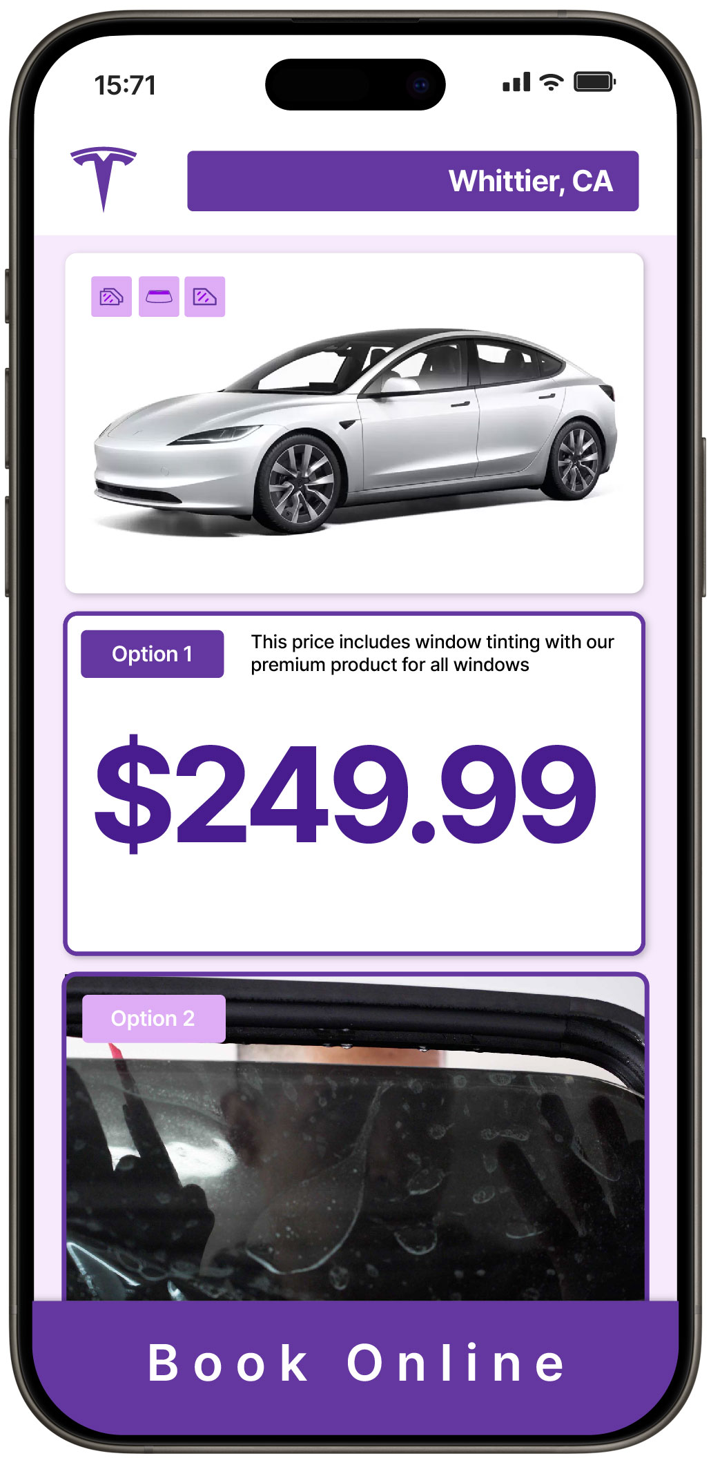 View Reasonable Tesla Window Tinting Rates in Whittier, California