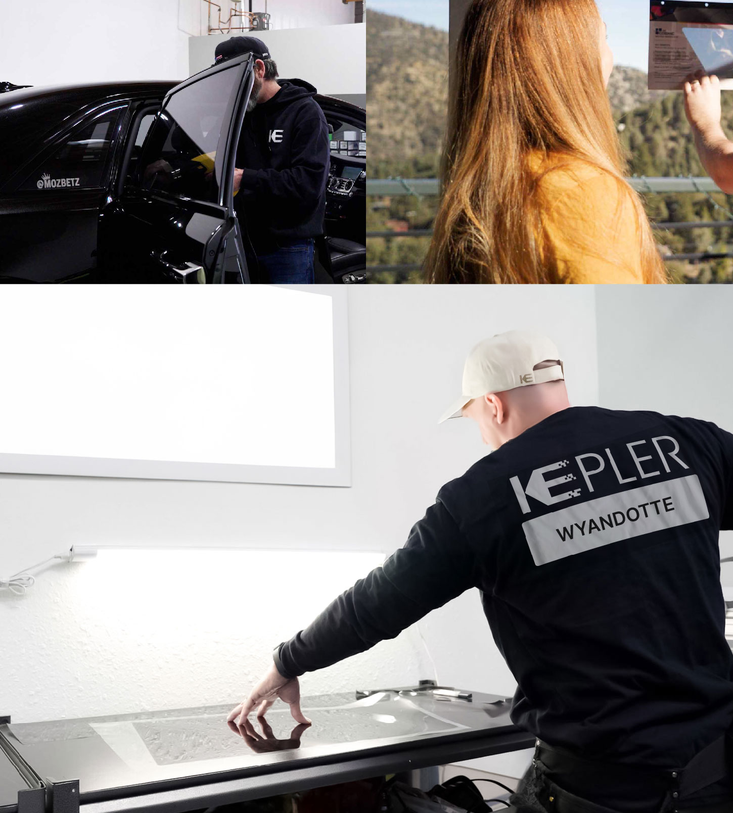 Window Tinting Specialist Cutting Film in Wyandotte, Michigan