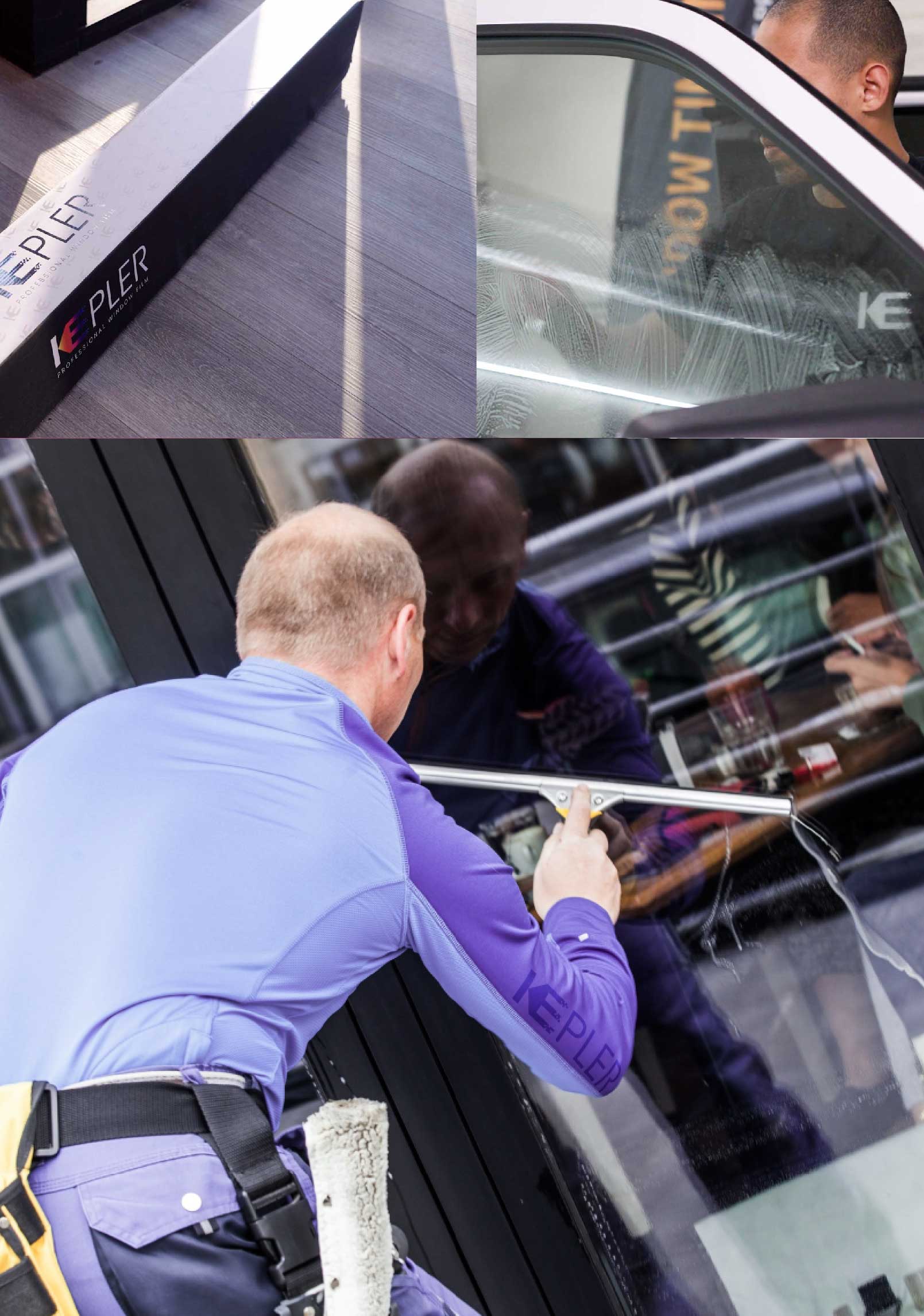 Kepler Skilled Applying Anti-Graffiti Window Film to a Venice Shop Front