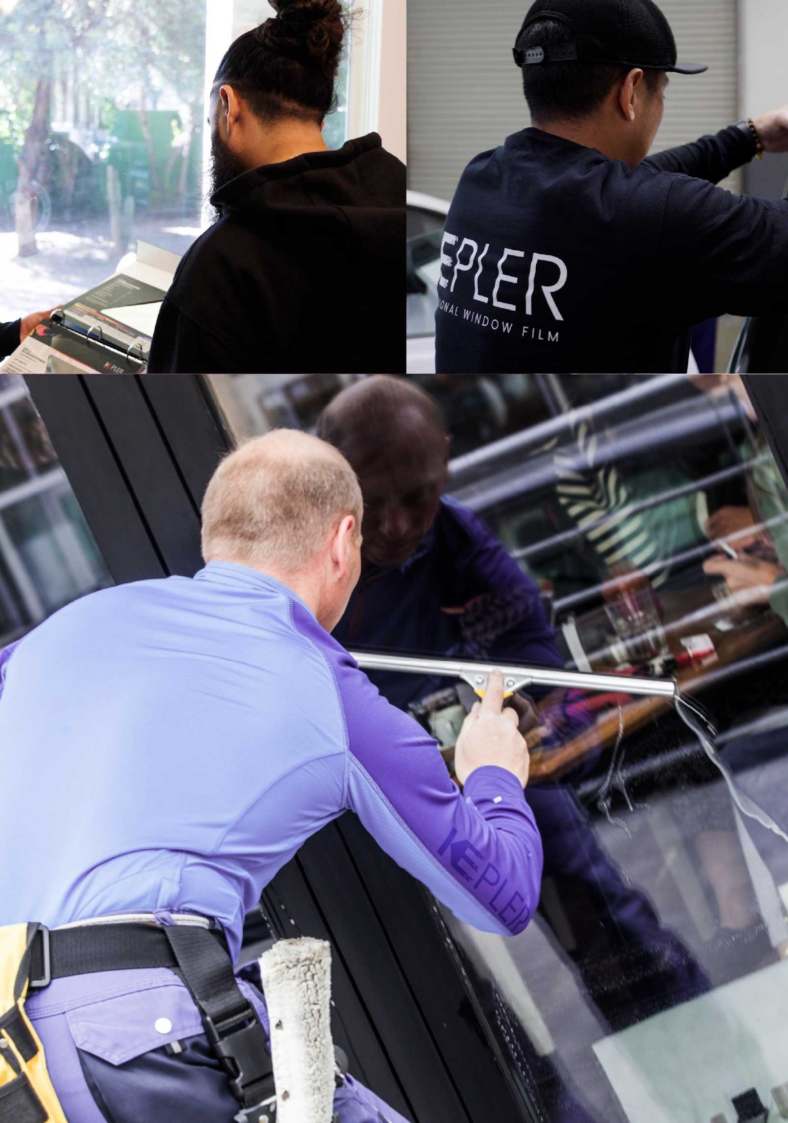 Kepler Skilled Applying Anti-Graffiti Window Film to a Deer Park Shop Front