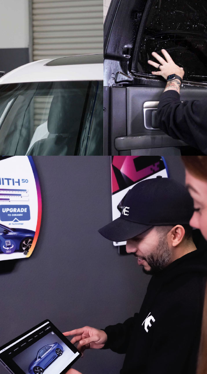 Kepler Dealer Showing Car Window Film Options to Customer in Stillwater, Oklahoma