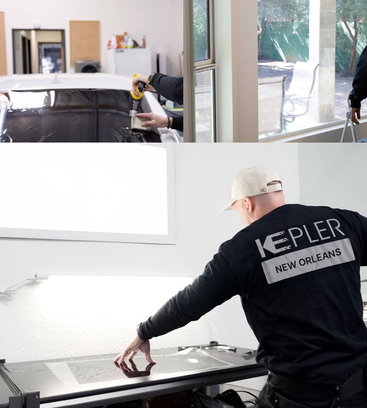Window Tinting Specialist Cutting Film in New Orleans, Louisiana