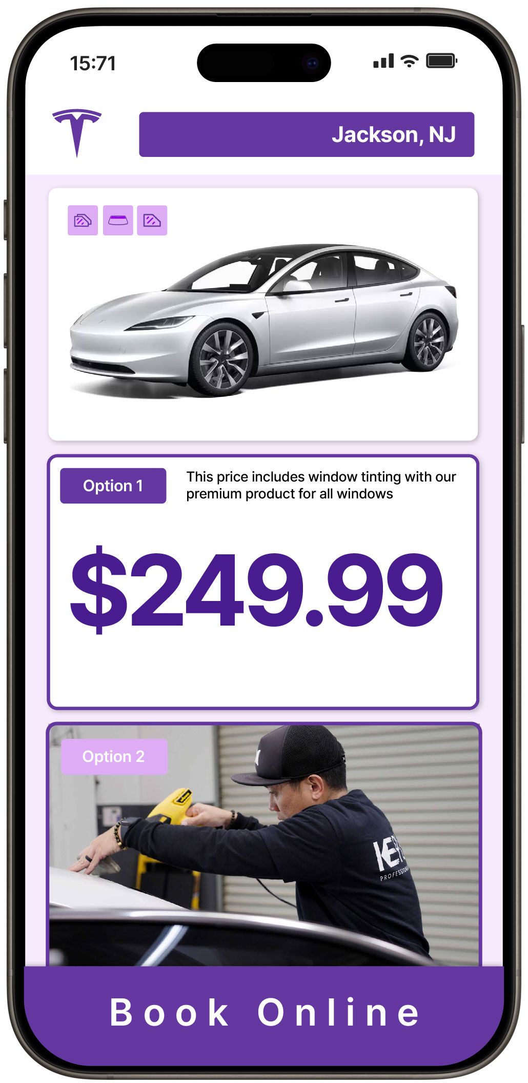 View Reasonable Tesla Window Tinting Rates in Jackson, New Jersey