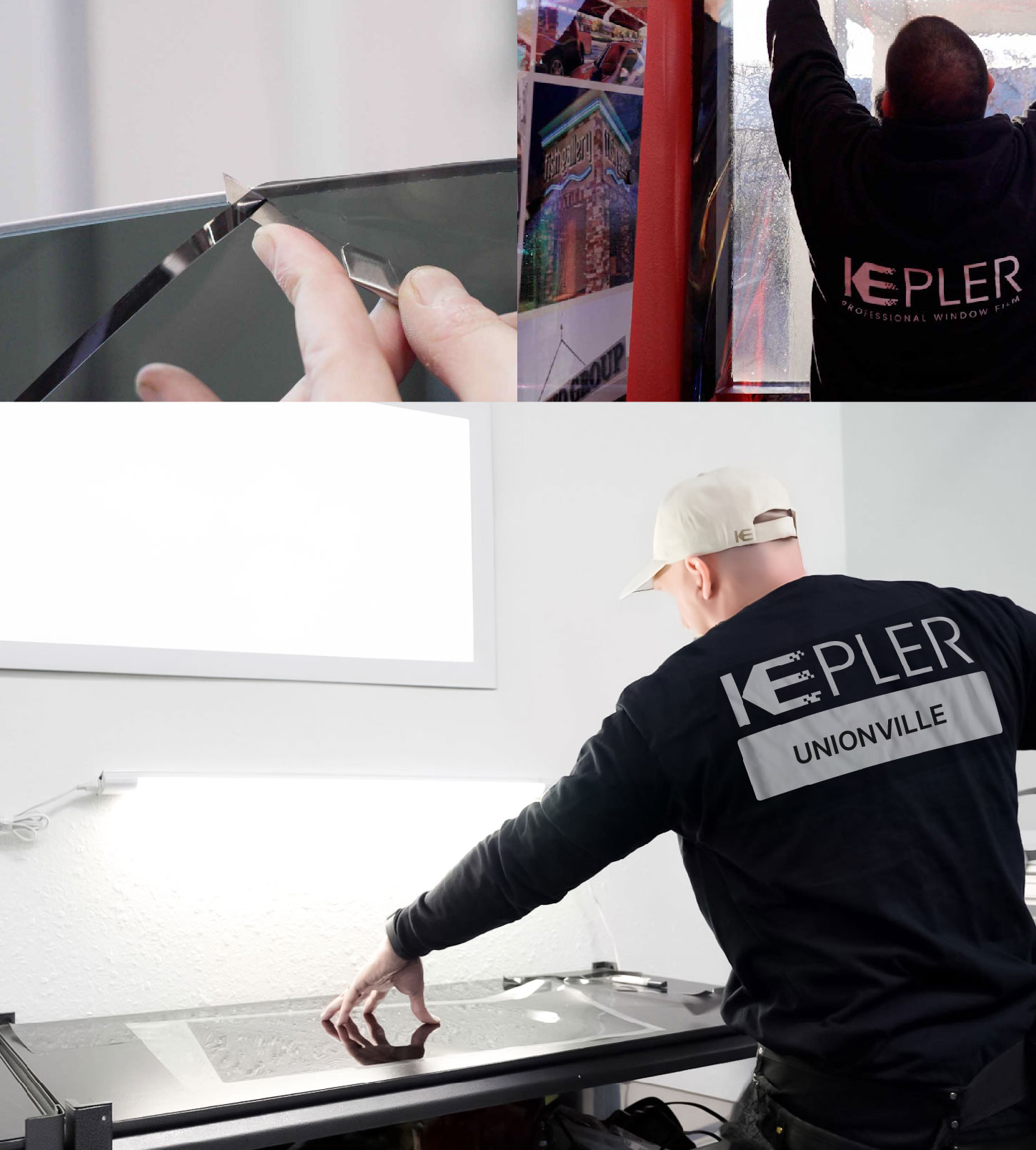 Window Tinting Specialist Cutting Film in Unionville, Connecticut