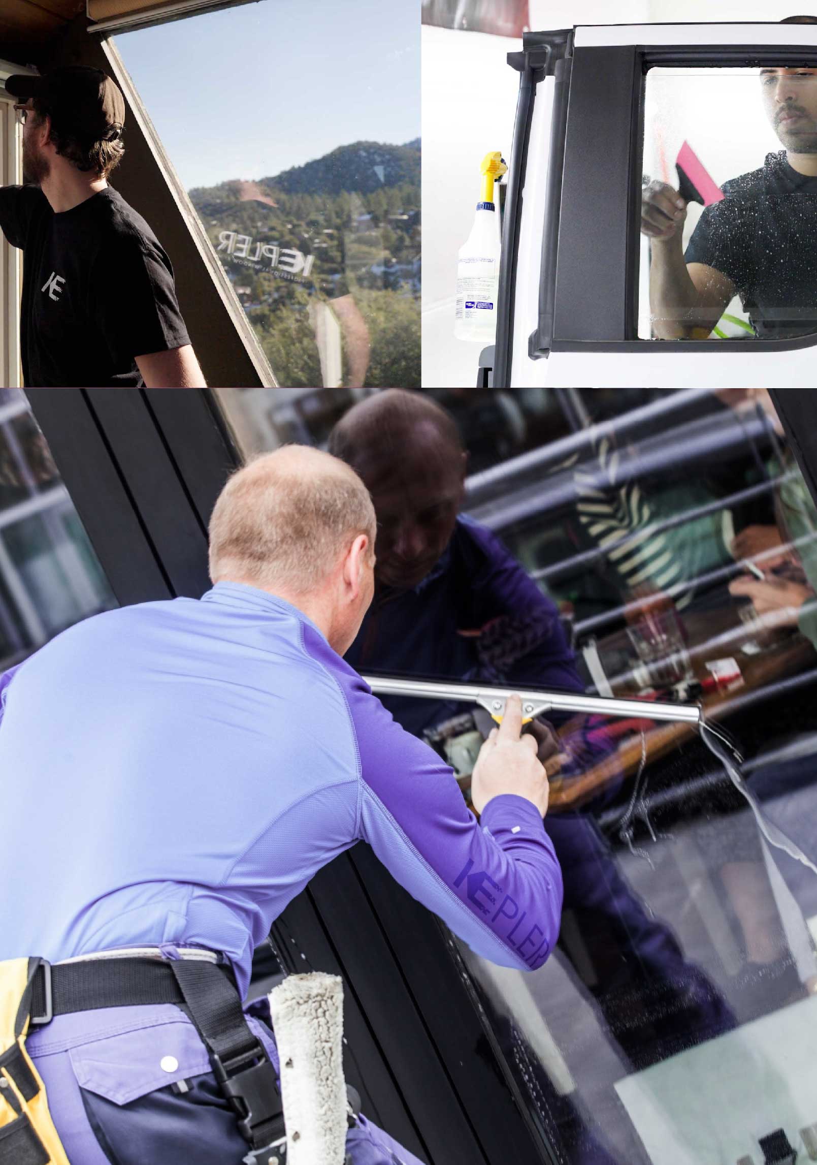 Kepler Professional Applying Anti-Graffiti Window Film to a Bridgeview Shop Front