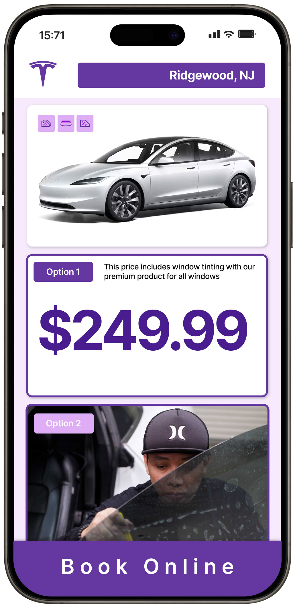 View Affordable Tesla Window Tinting Prices in Ridgewood, New Jersey
