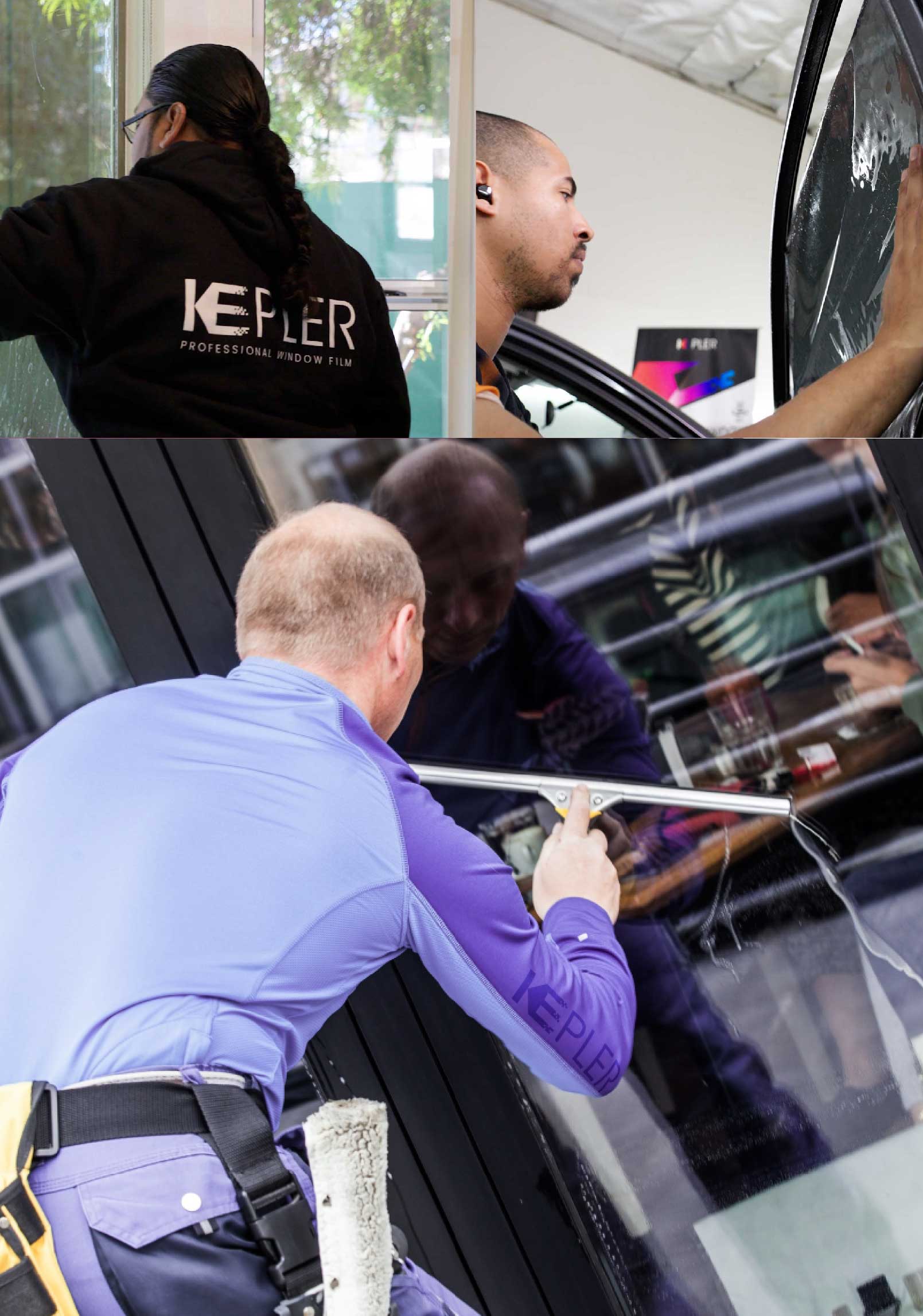 Kepler Expert Applying Anti-Graffiti Window Film to a Manhattan Beach Shop Front