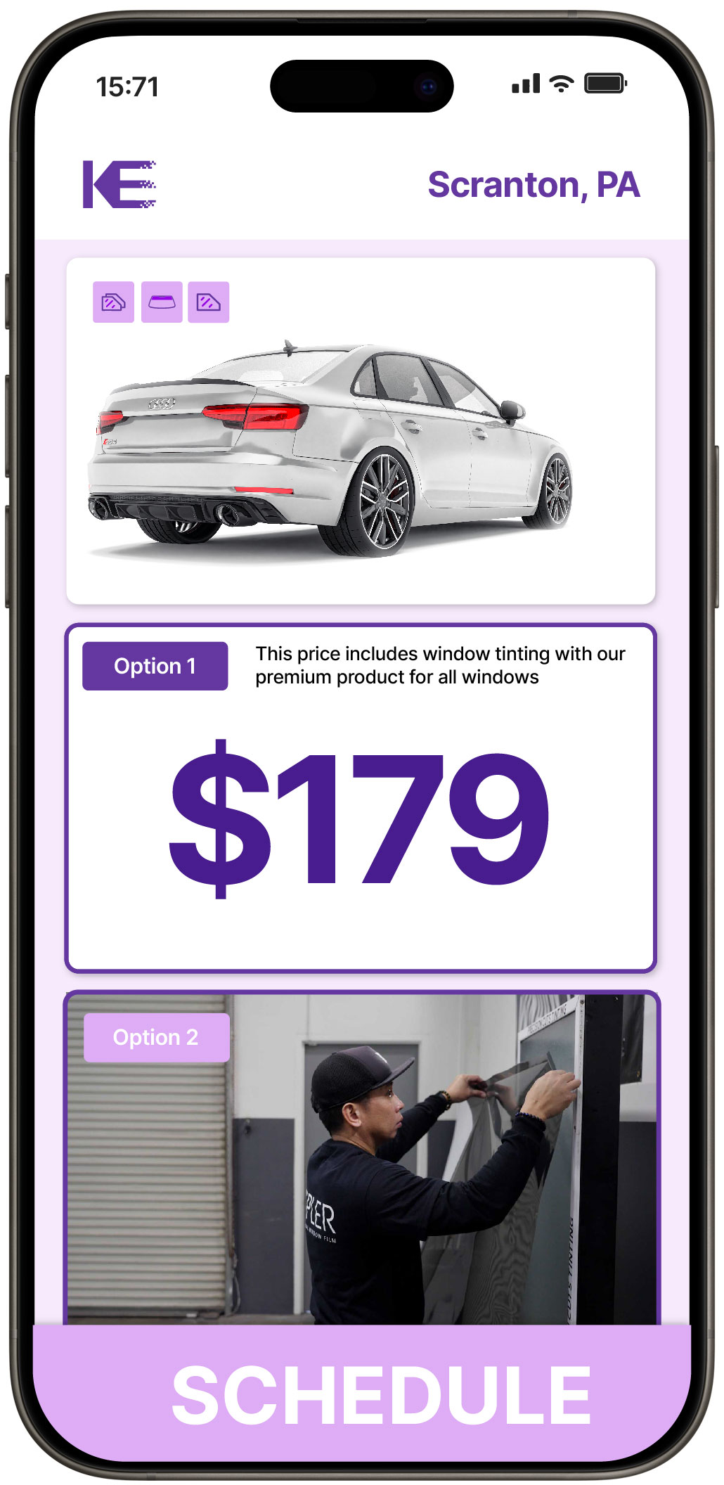 View Affordable Car Window Tinting Prices in Scranton, Pennsylvania