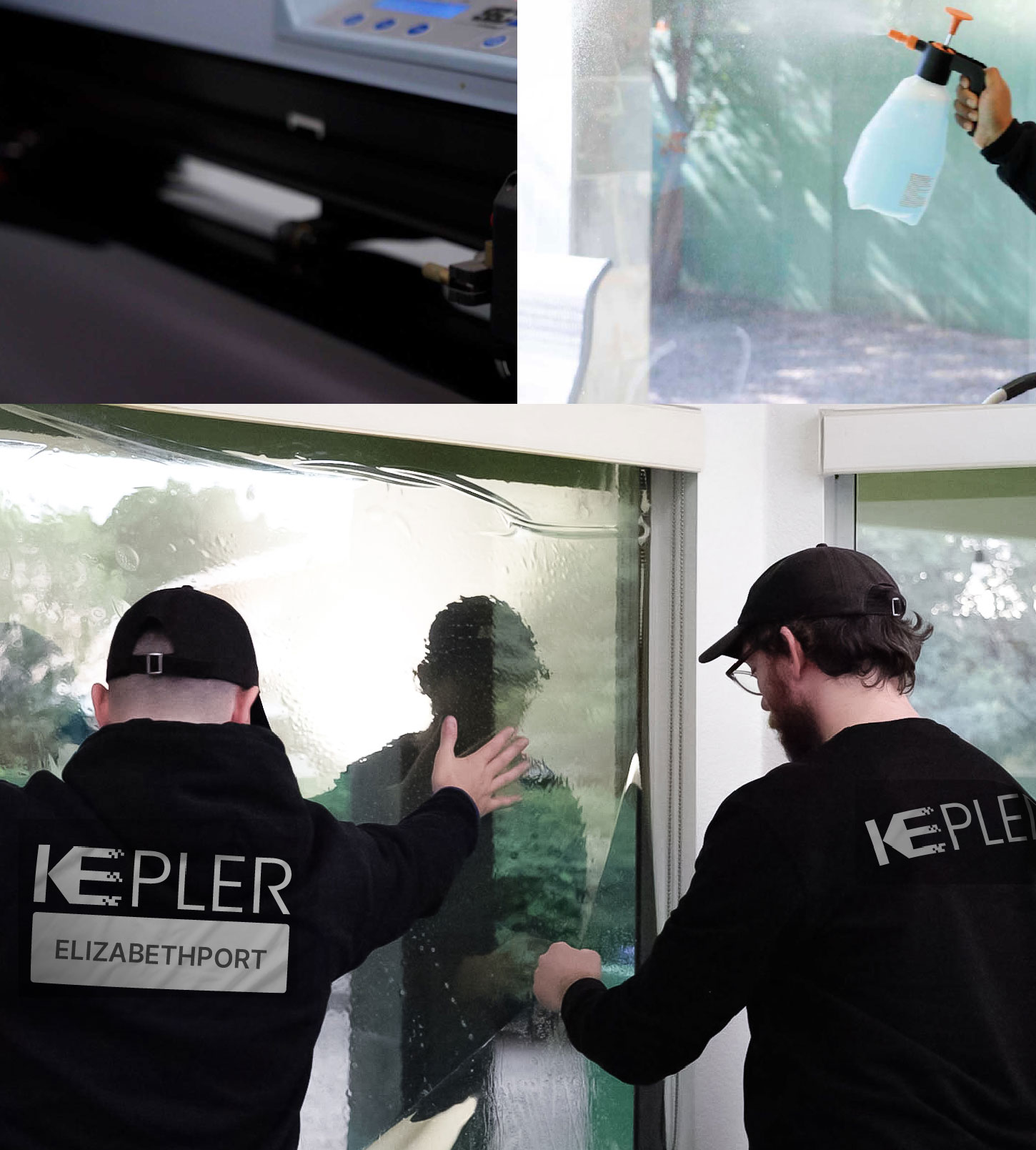 Kepler Technician Installing High-tech Window Tint to Home in Elizabethport