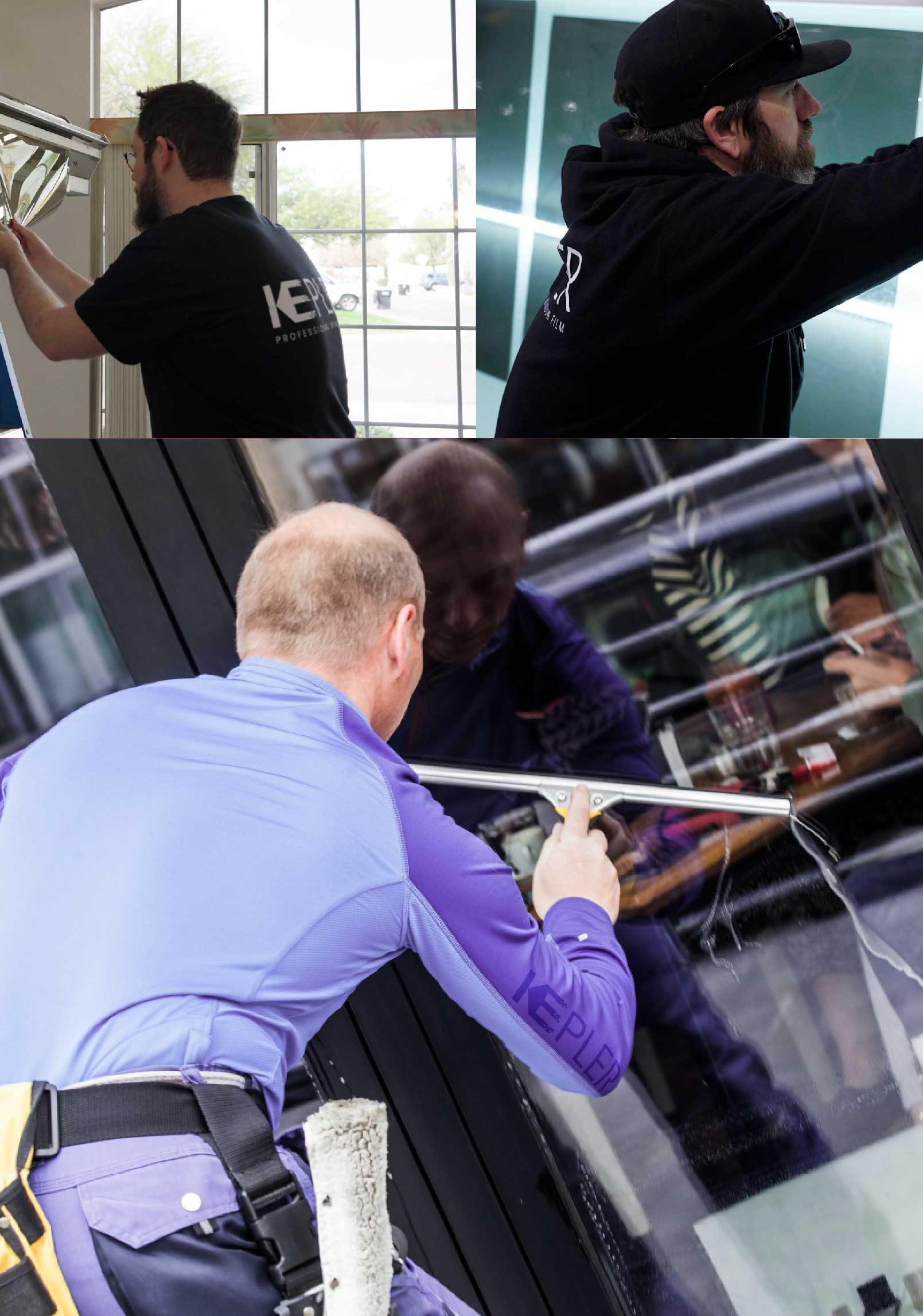 Kepler Expert Applying Anti-Graffiti Window Film to a Evans Shop Front