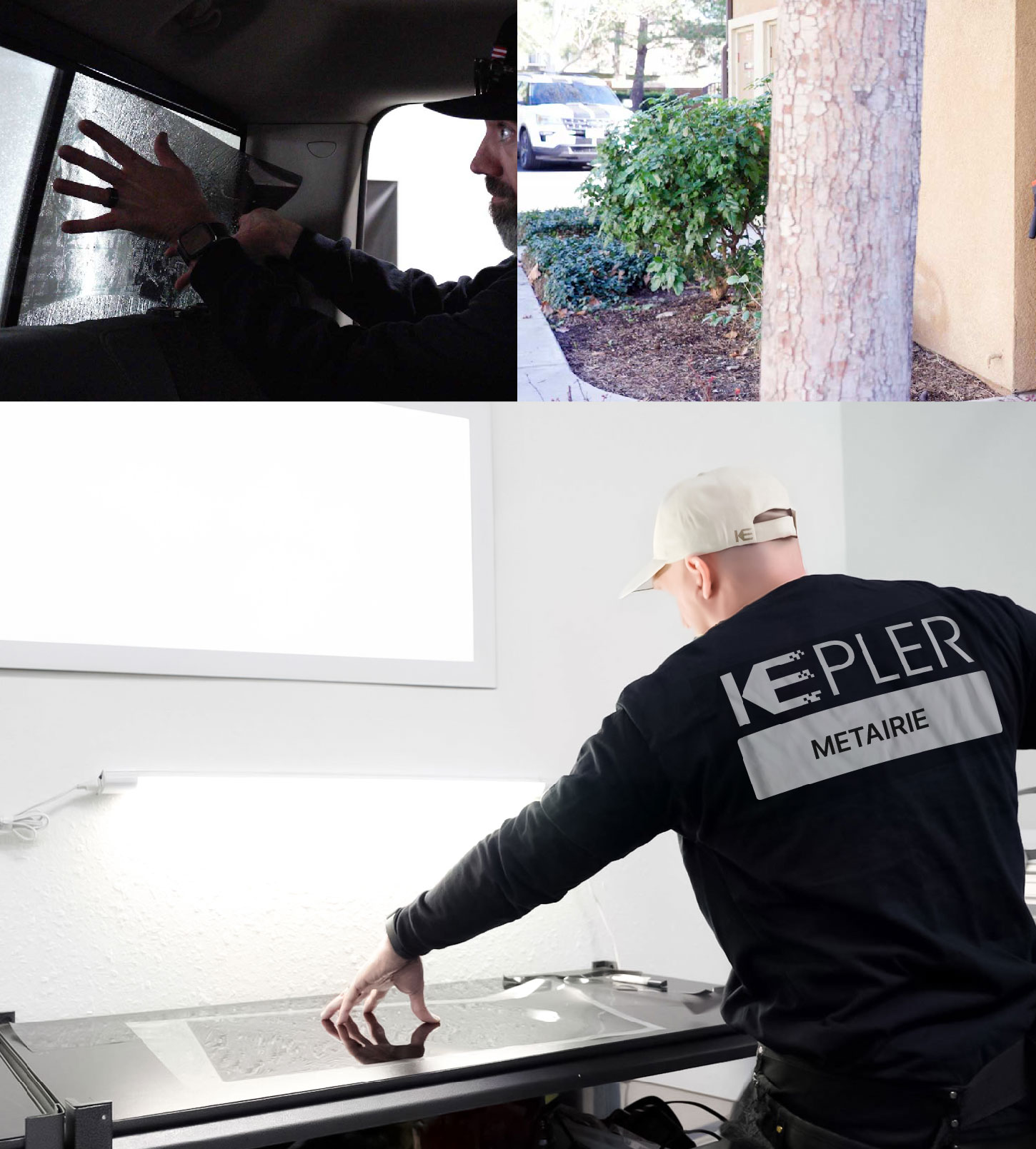 Window Tinting Specialist Cutting Film in Metairie, Louisiana