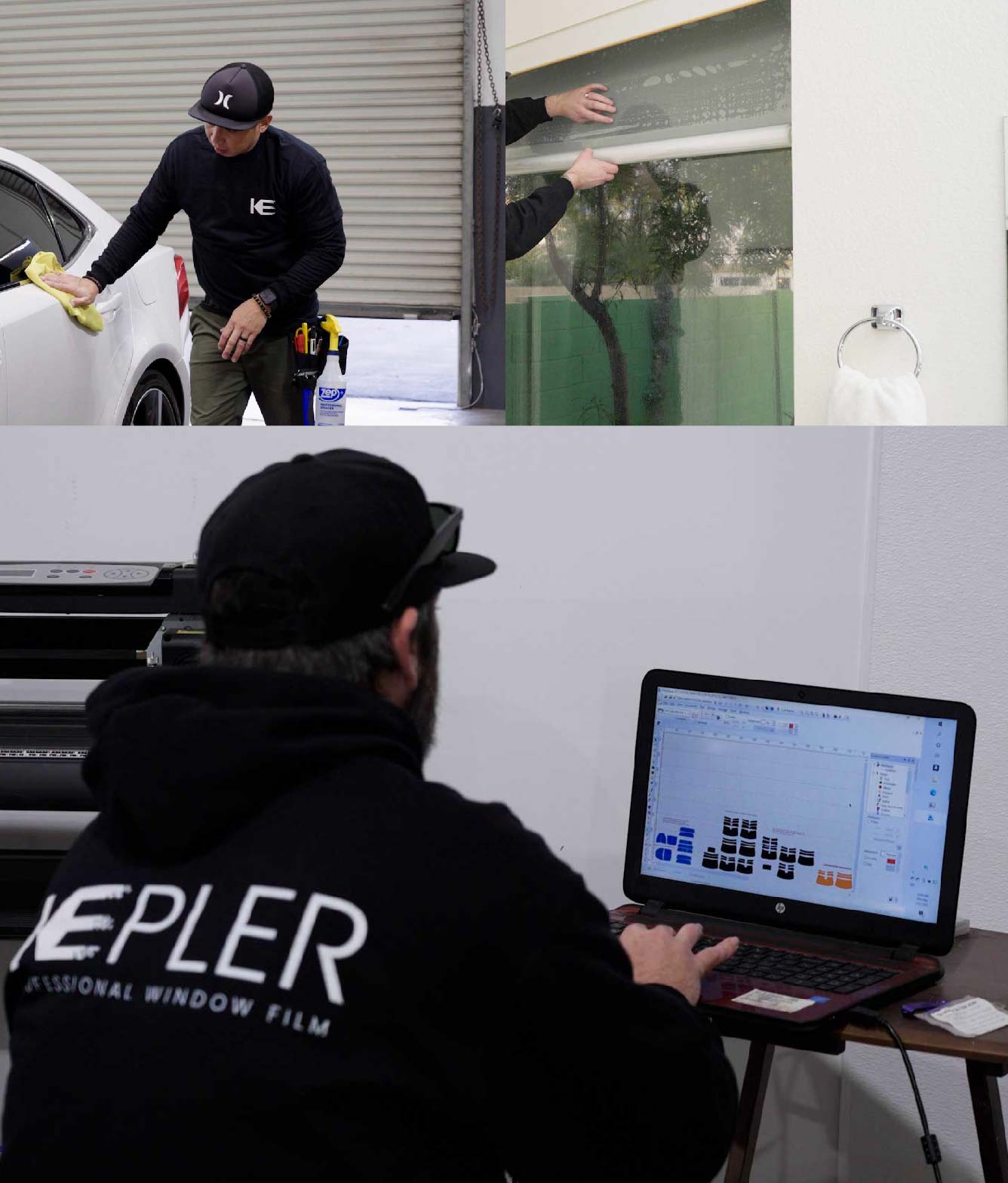 Ceramic Window Tinting Expert Cutting Film in Lebanon, Oregon