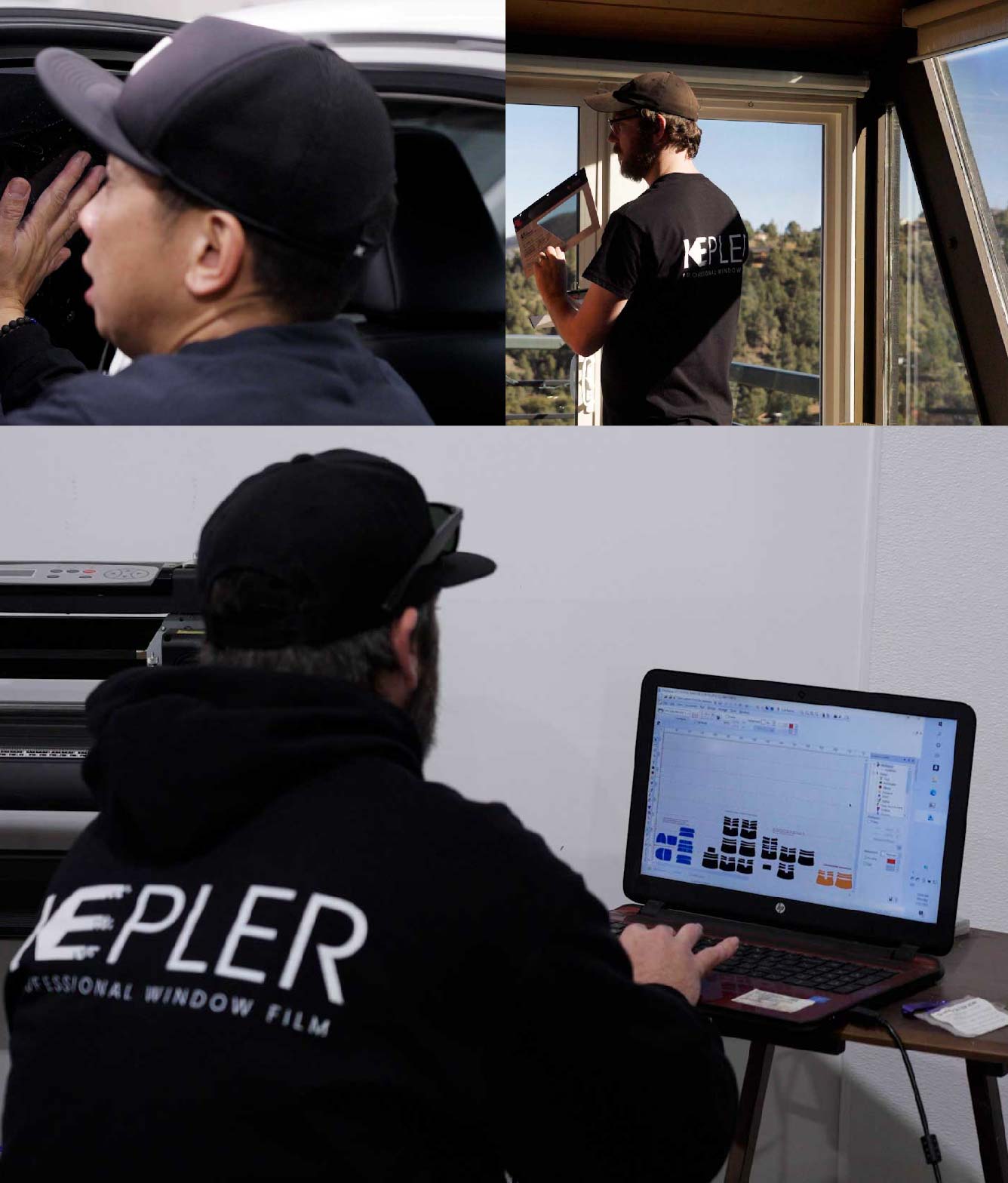 Ceramic Window Tinting Expert Cutting Film in Moraga, California