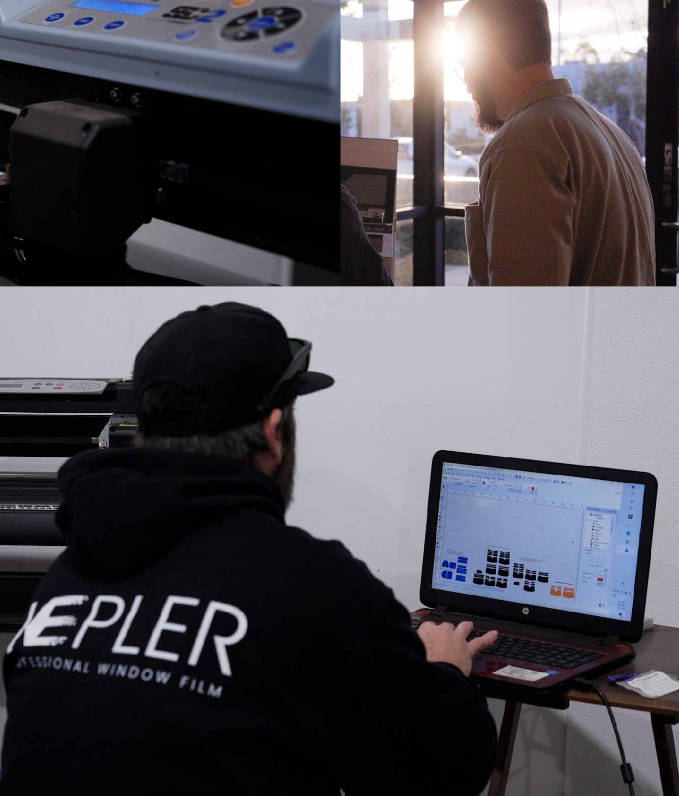 Ceramic Window Tinting Expert Cutting Film in The Colony, Texas