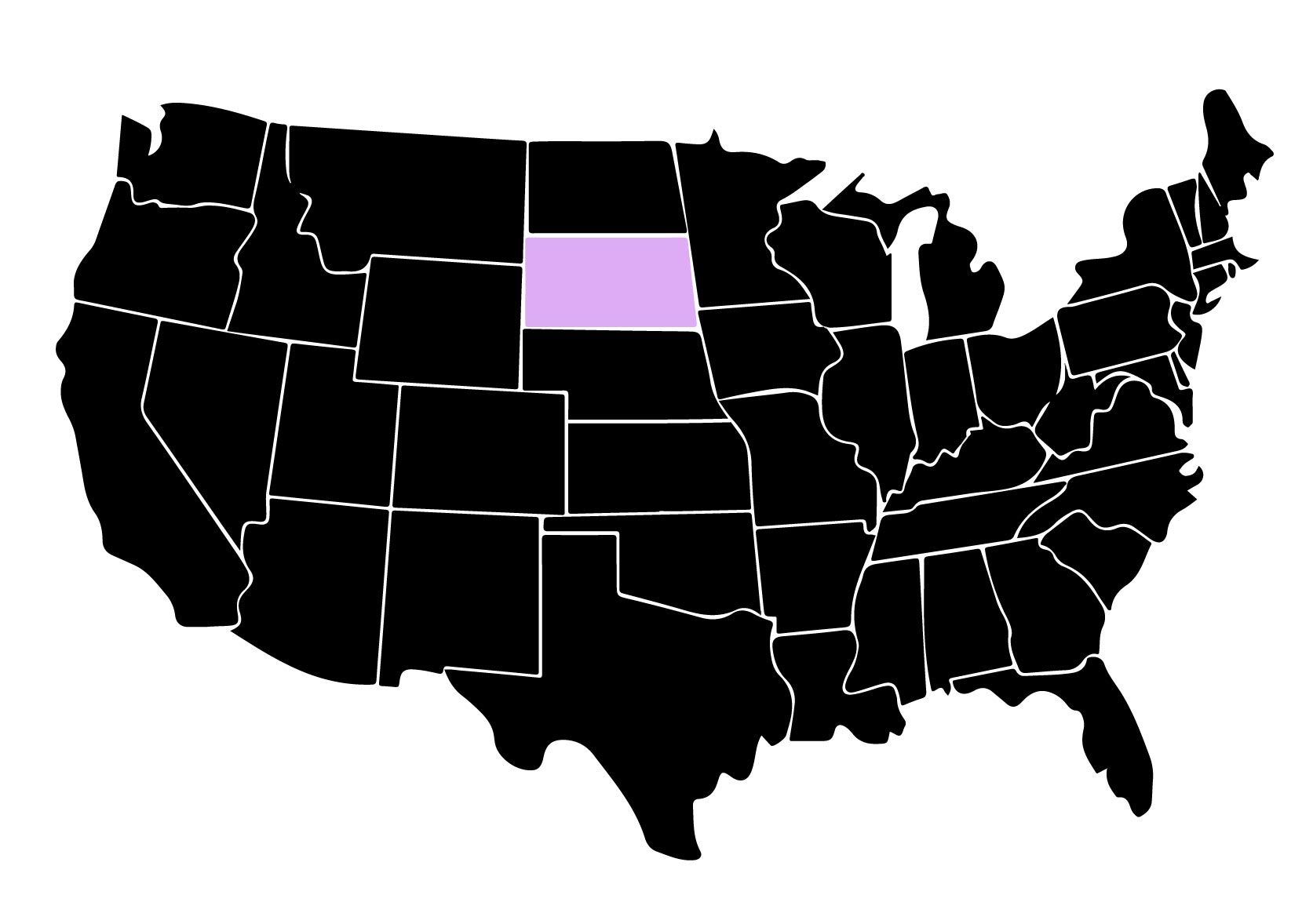 Map Displaying Location of Kepler Home Window Tinters in Rapid City, South Dakota with Purple Area on the State
