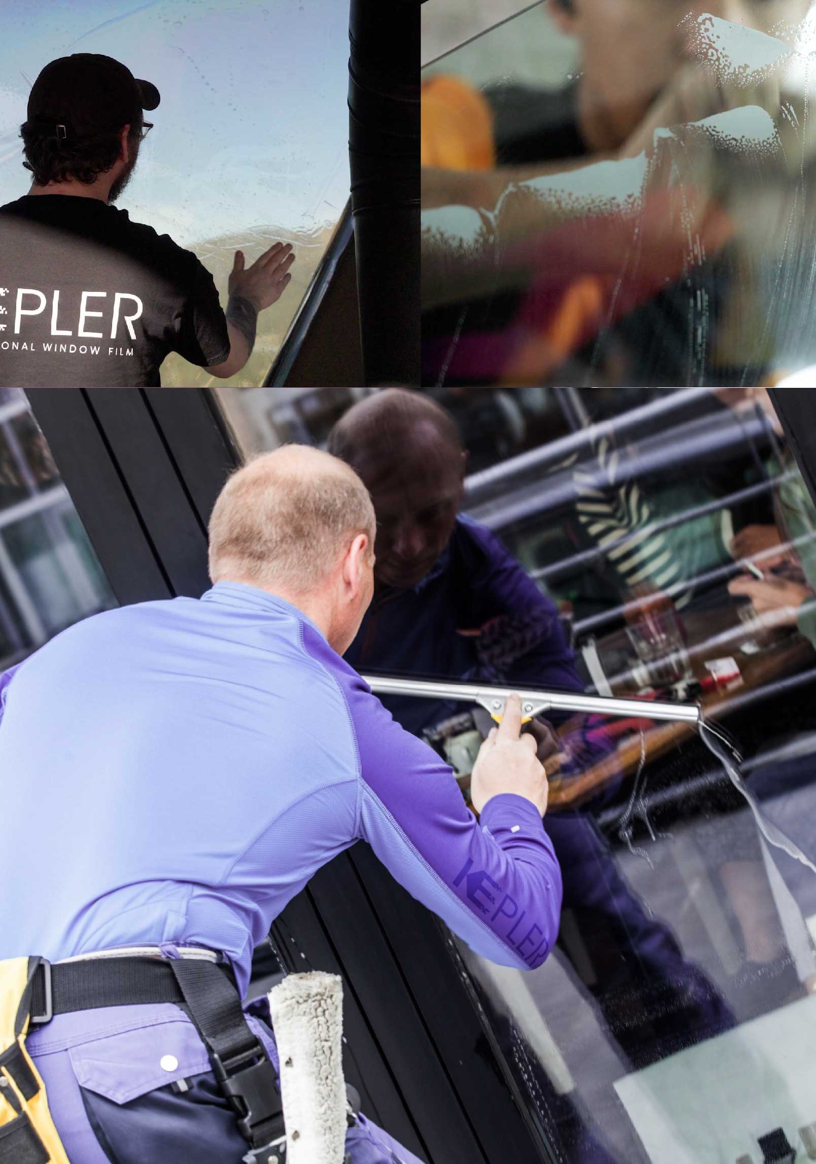 Kepler Skilled Applying Anti-Graffiti Window Film to a Suffolk Shop Front