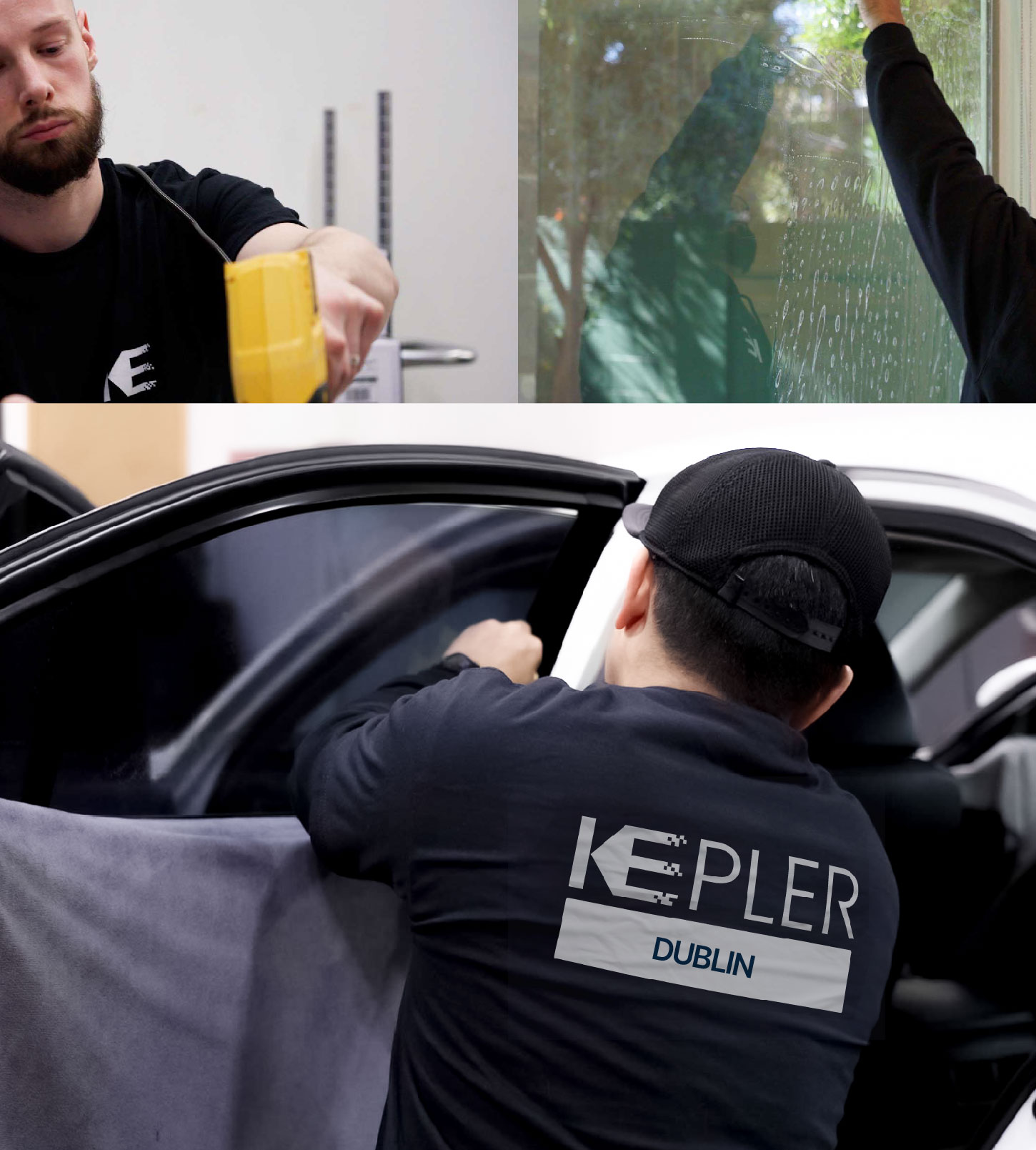 Automotive Window Tinting Expert Applying Film in Dublin, California
