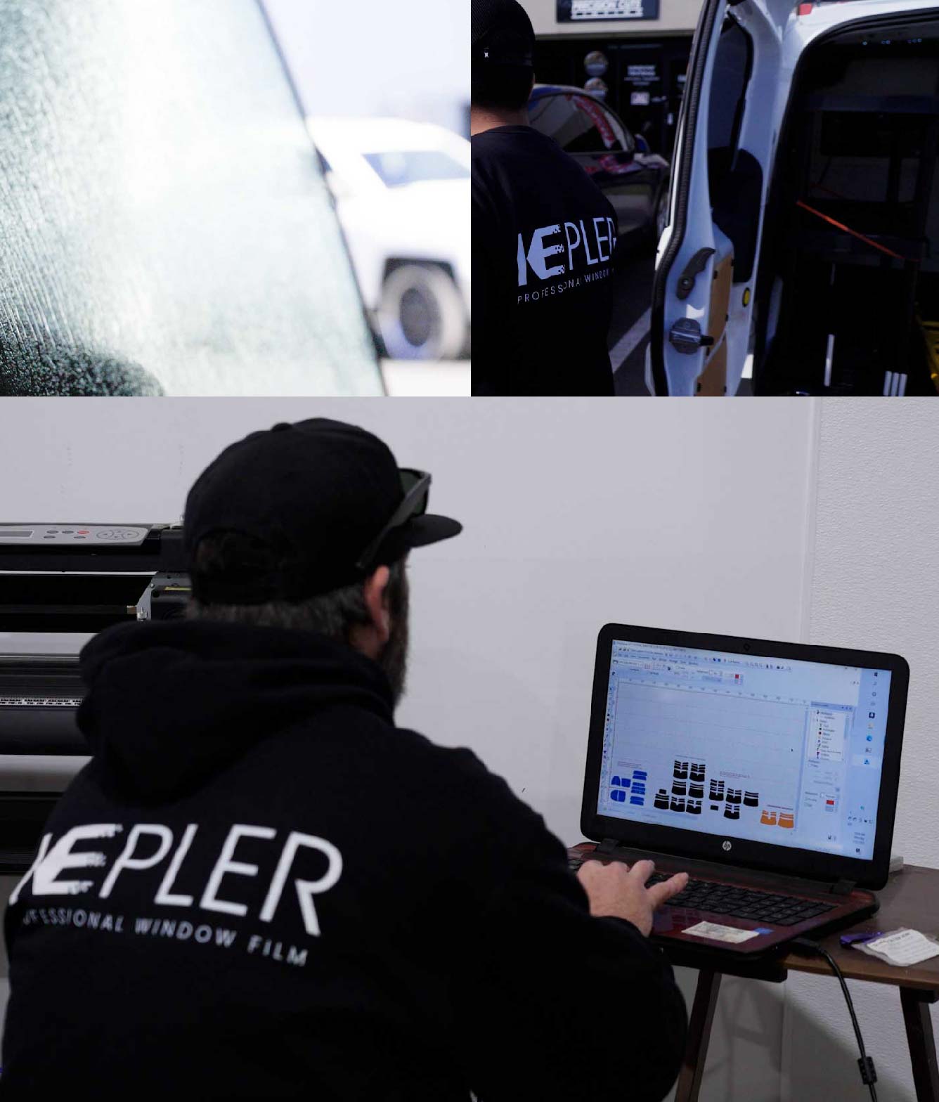 Ceramic Window Tinting Expert Cutting Film in Battle Ground, Washington