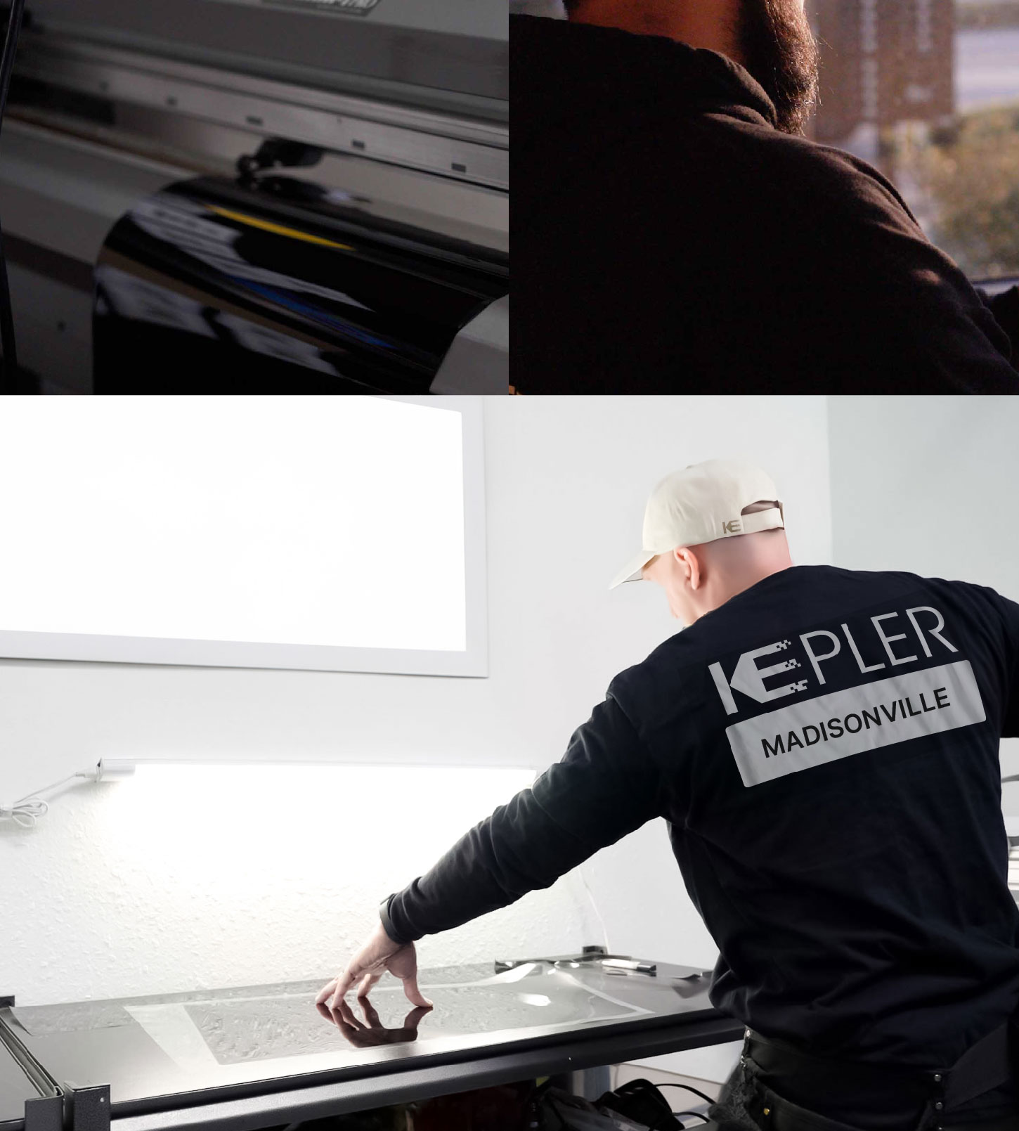 Window Tinting Specialist Cutting Film in Madisonville, Kentucky