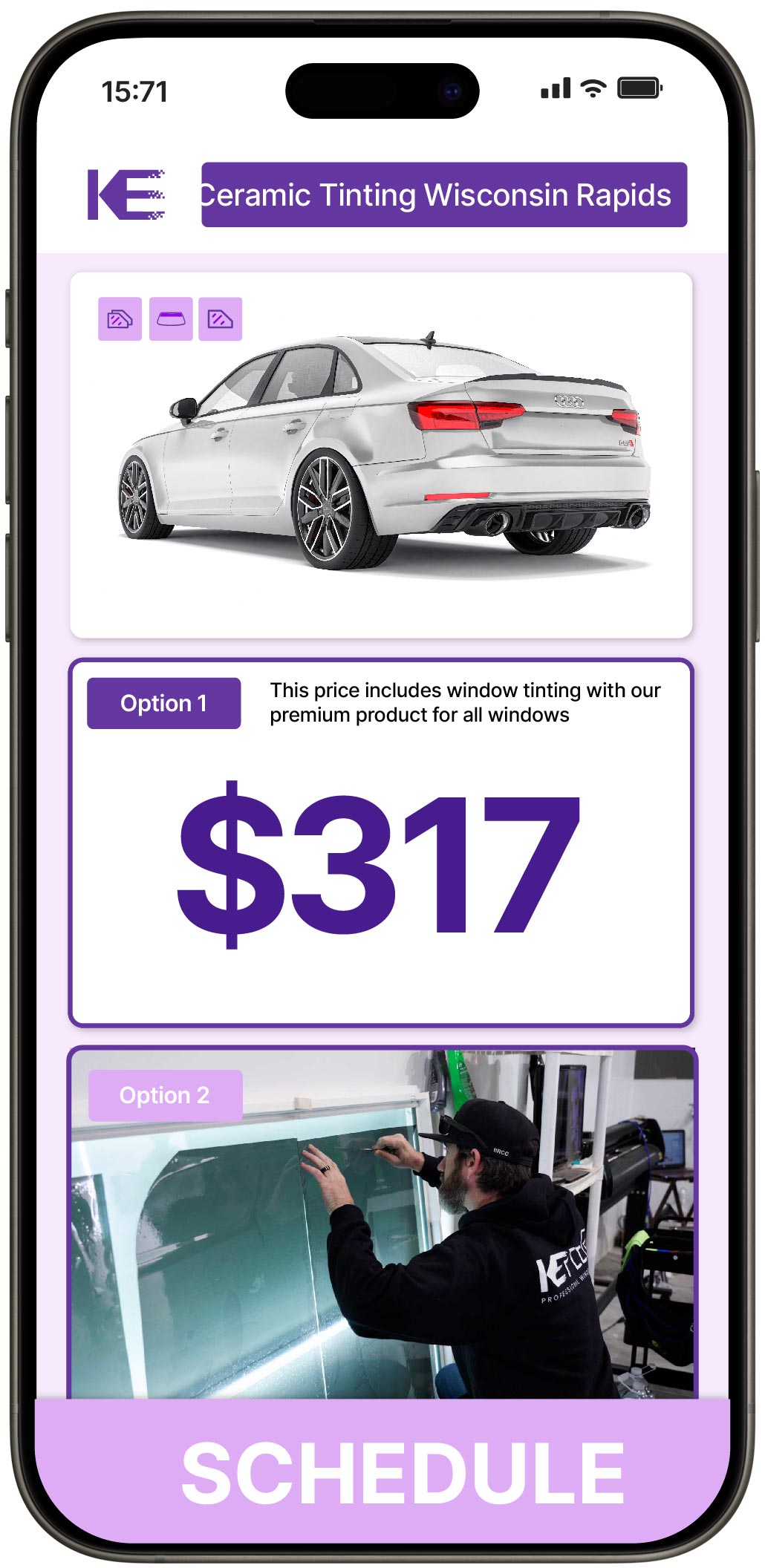 View Competitive Ceramic Window Tinting Rates in Wisconsin Rapids, Wisconsin