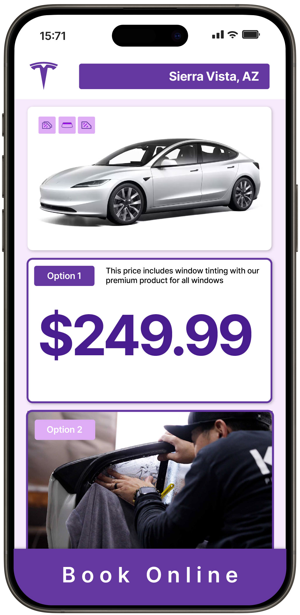 View Competitive Tesla Window Tinting Prices in Phoenix, Arizona