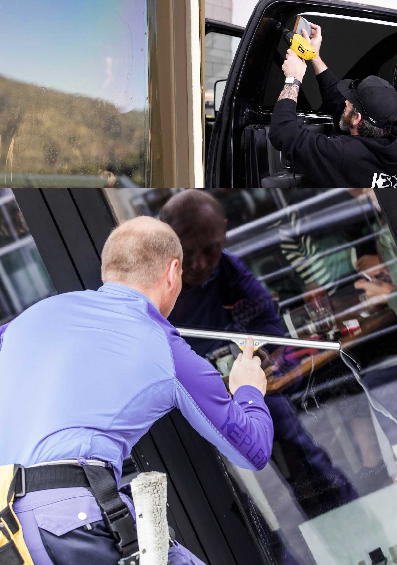 Kepler Expert Applying Anti-Graffiti Window Film to a Garnet Valley Shop Front