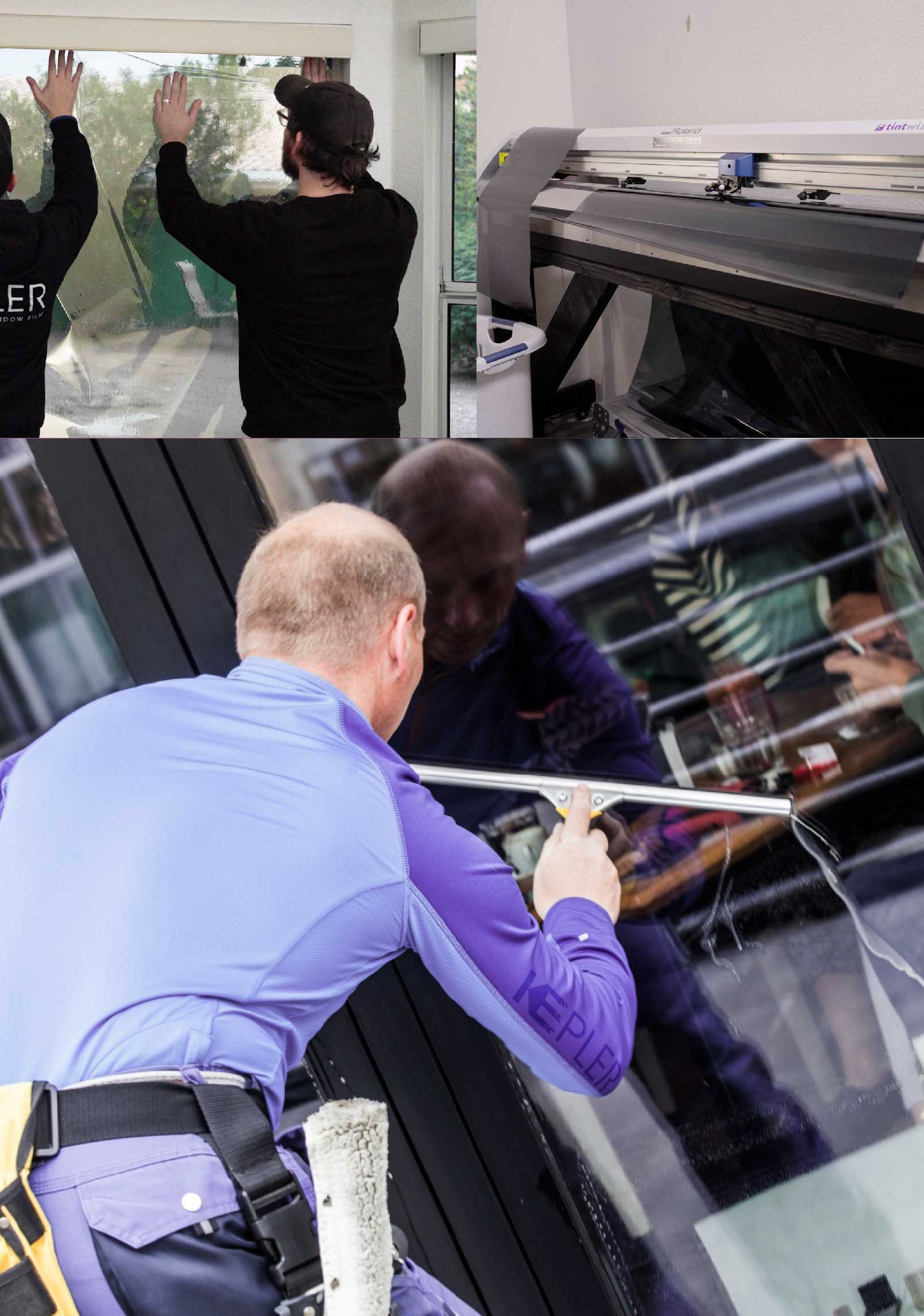 Kepler Skilled Applying Anti-Graffiti Window Film to a Rome Shop Front