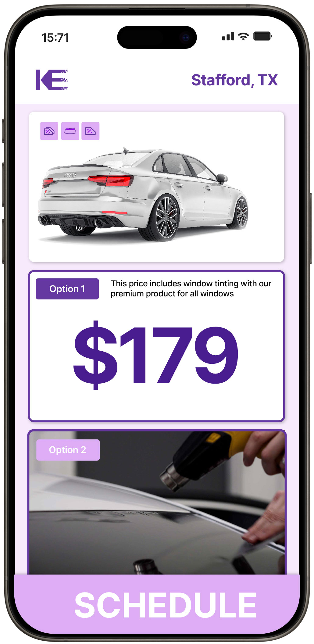 View Competitive Car Window Tinting Rates in Stafford, Texas