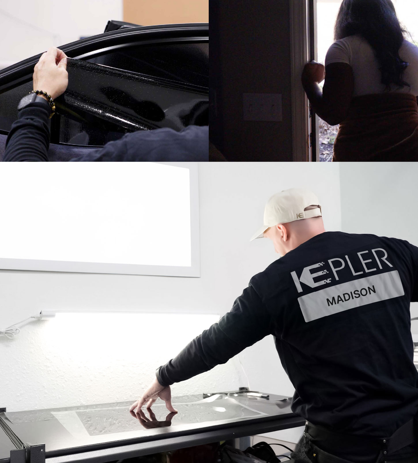 Window Tinting Specialist Cutting Film in Madison, Mississippi