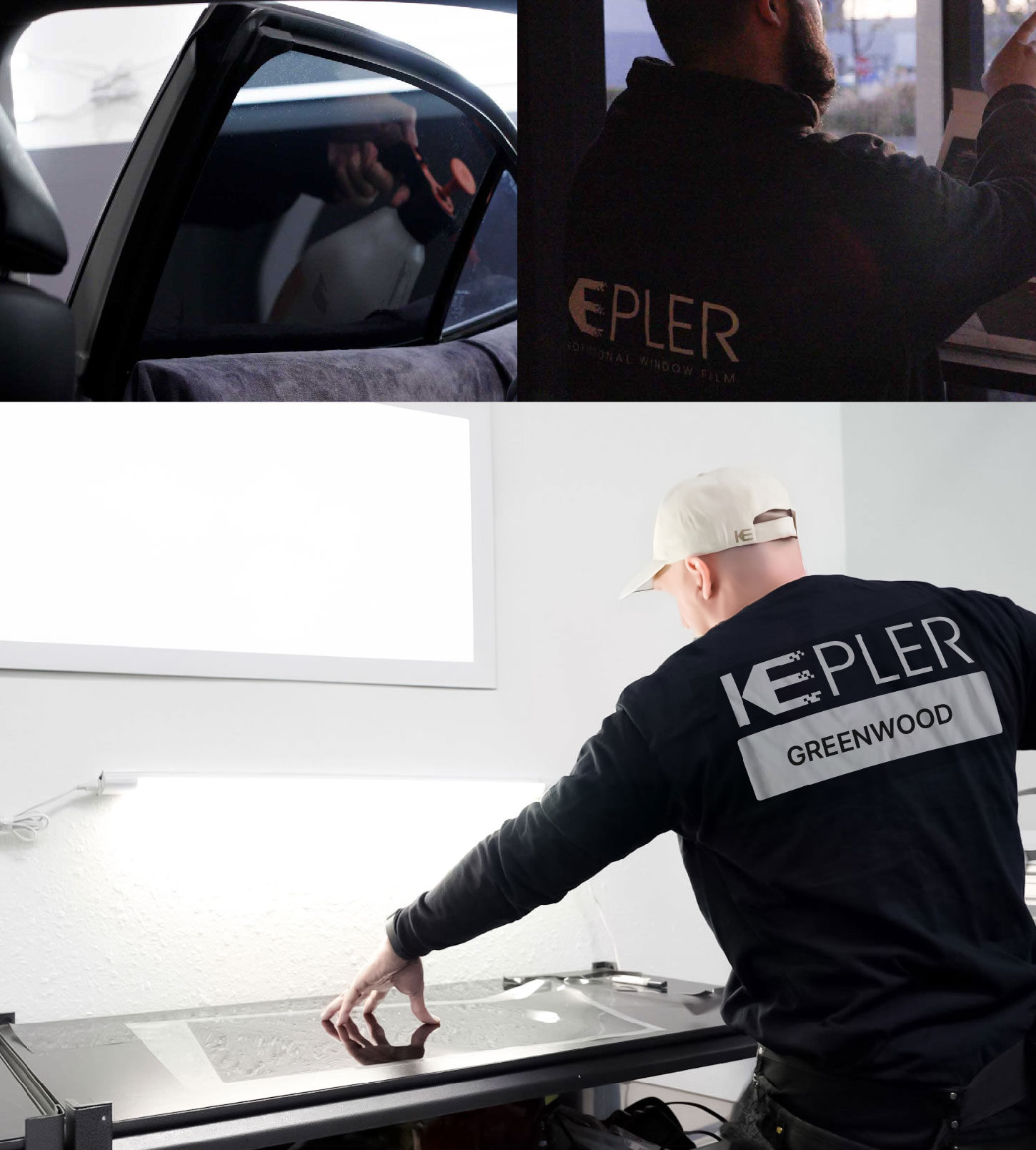 Window Tinting Specialist Cutting Film in Greenwood, Indiana
