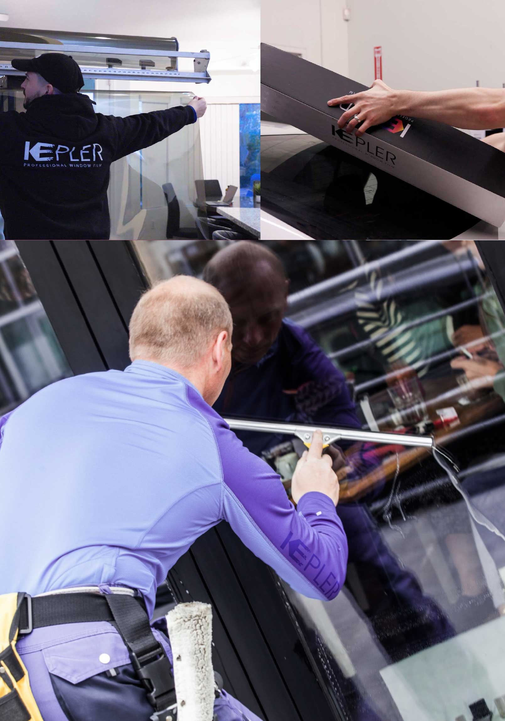 Kepler Skilled Applying Anti-Graffiti Window Film to a Salisbury Shop Front