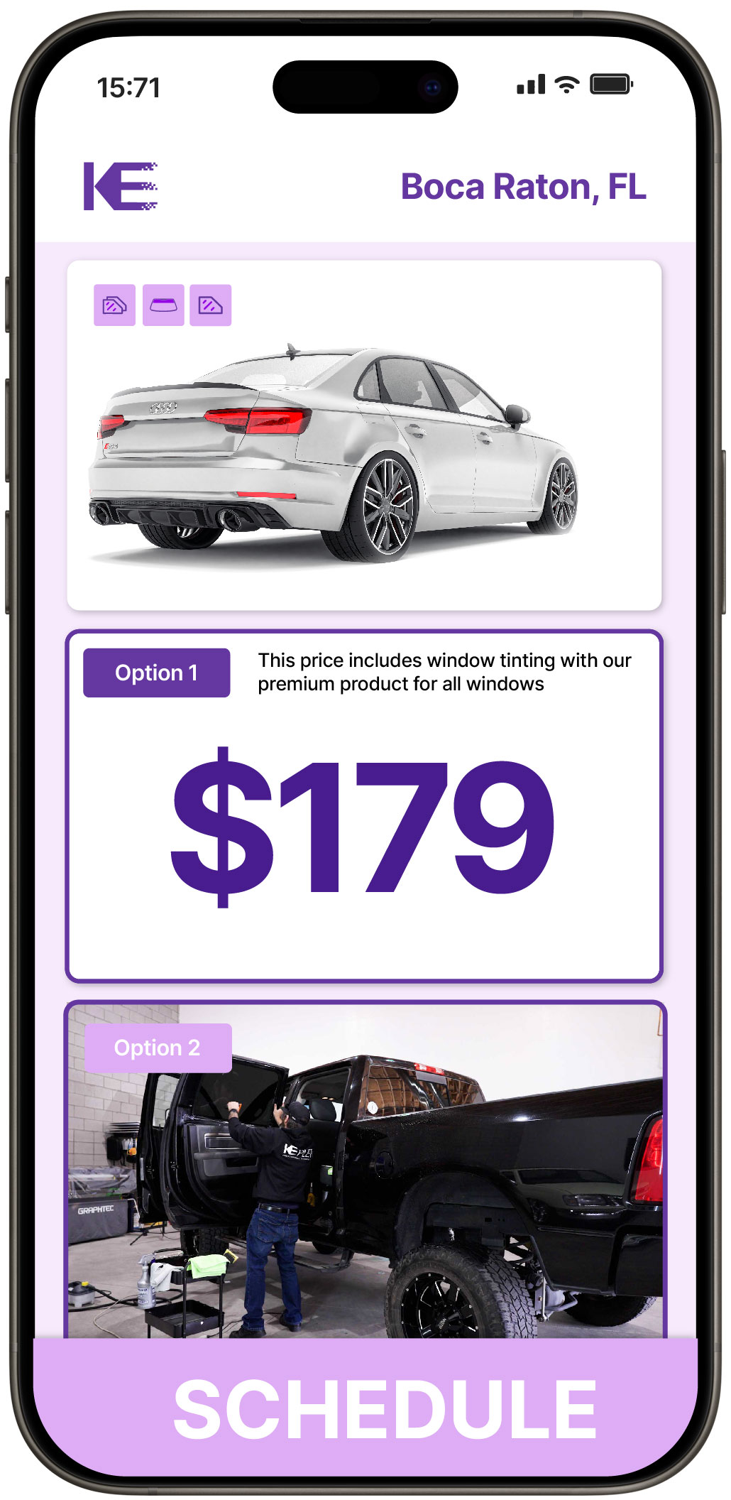 View Competitive Car Window Tinting Rates in Boca Raton, Florida