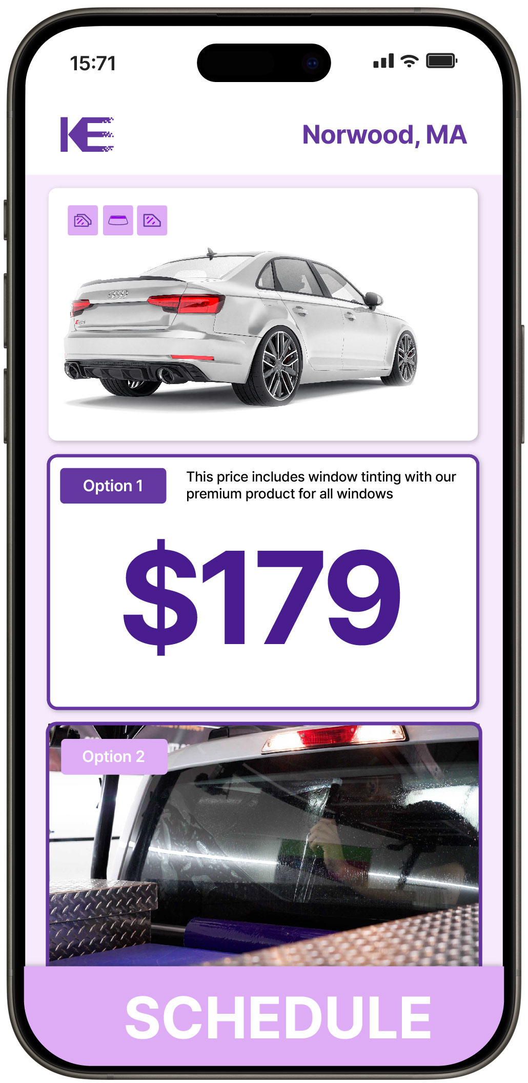 View Competitive Car Window Tinting Prices in Norwood, Massachusetts