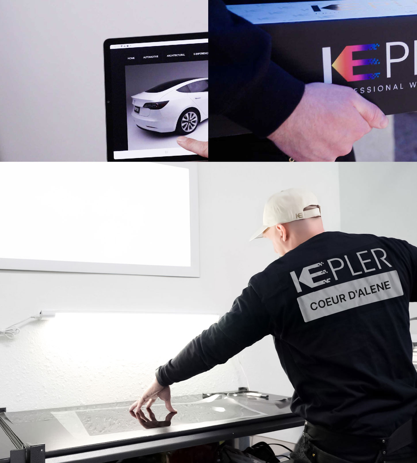Window Tinting Specialist Cutting Film in Coeur d'Alene, Idaho