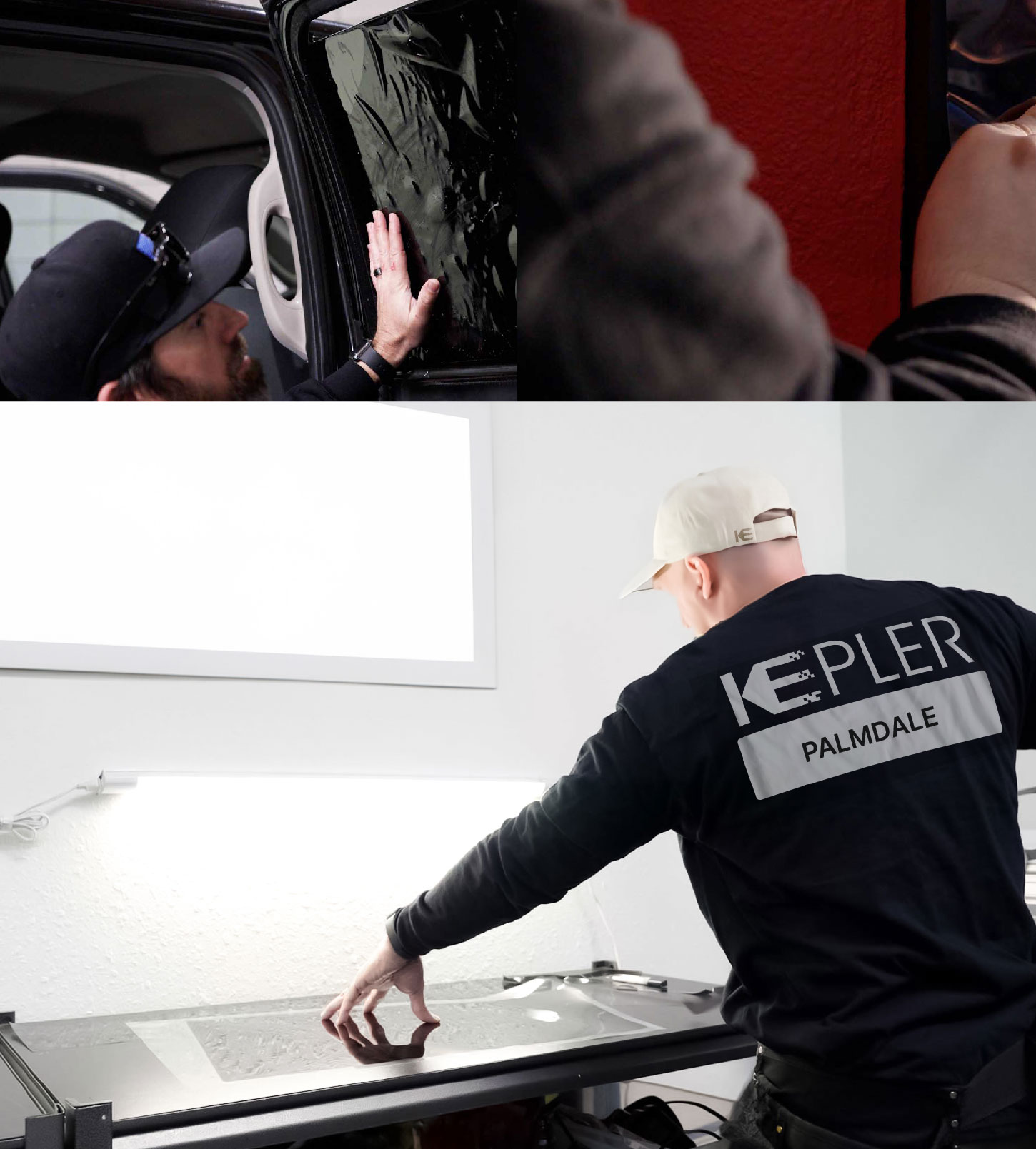 Window Tinting Specialist Cutting Film in Palmdale, California