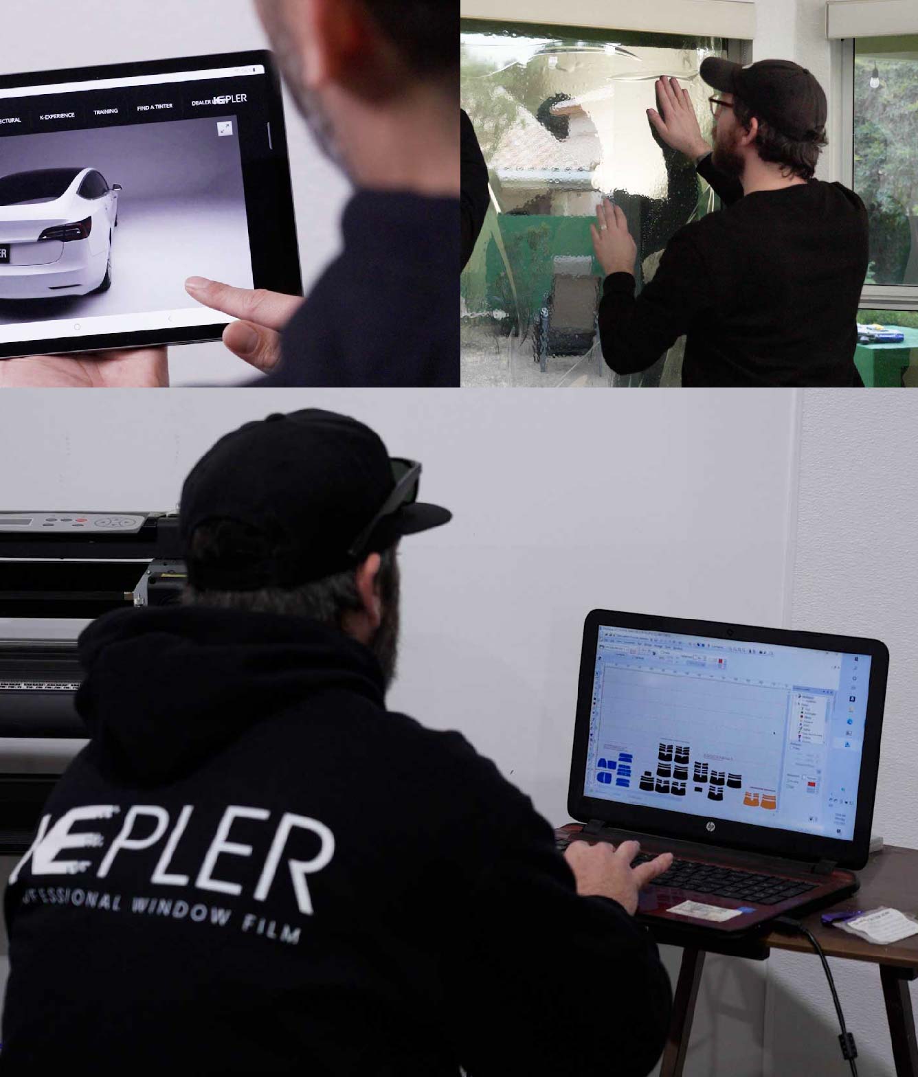 Ceramic Window Tinting Expert Cutting Film in Cleveland, Tennessee