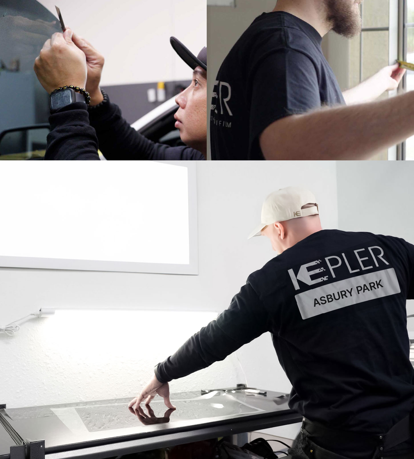Window Tinting Specialist Cutting Film in Asbury Park, New Jersey