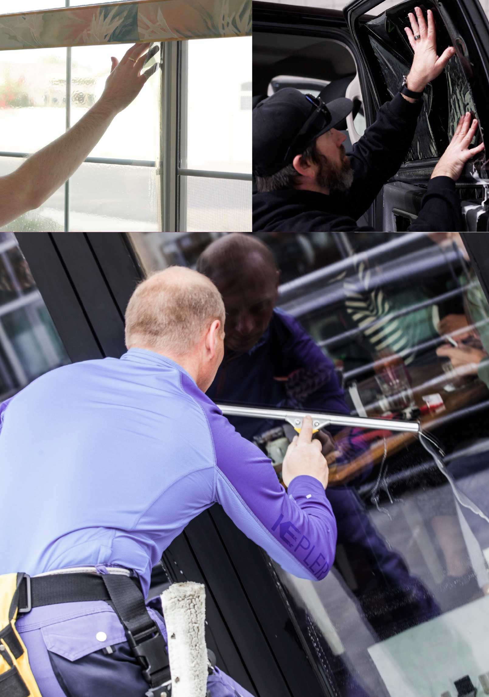 Kepler Expert Applying Anti-Graffiti Window Film to a Troy Shop Front