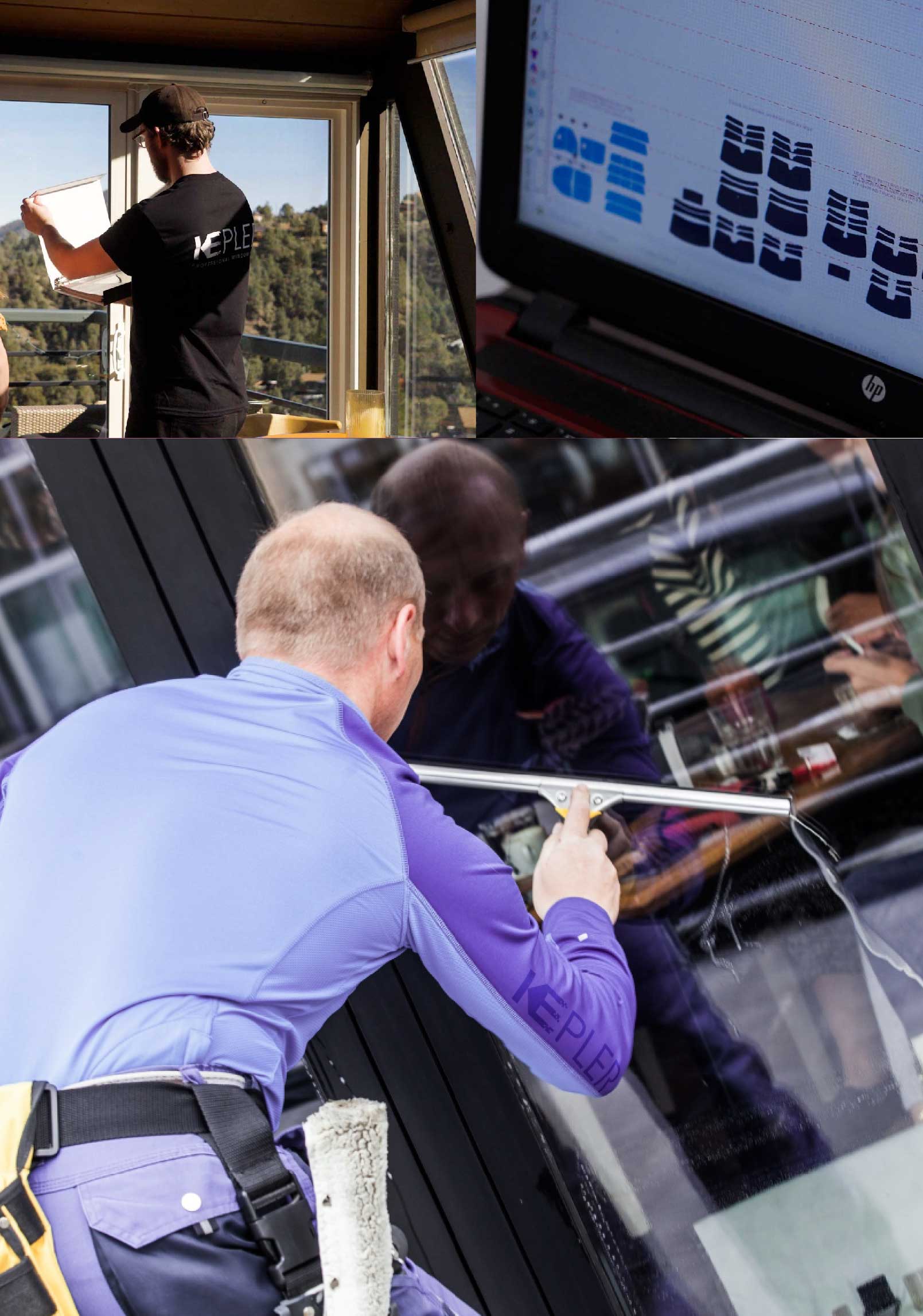 Kepler Skilled Applying Anti-Graffiti Window Film to a Clarksville Shop Front