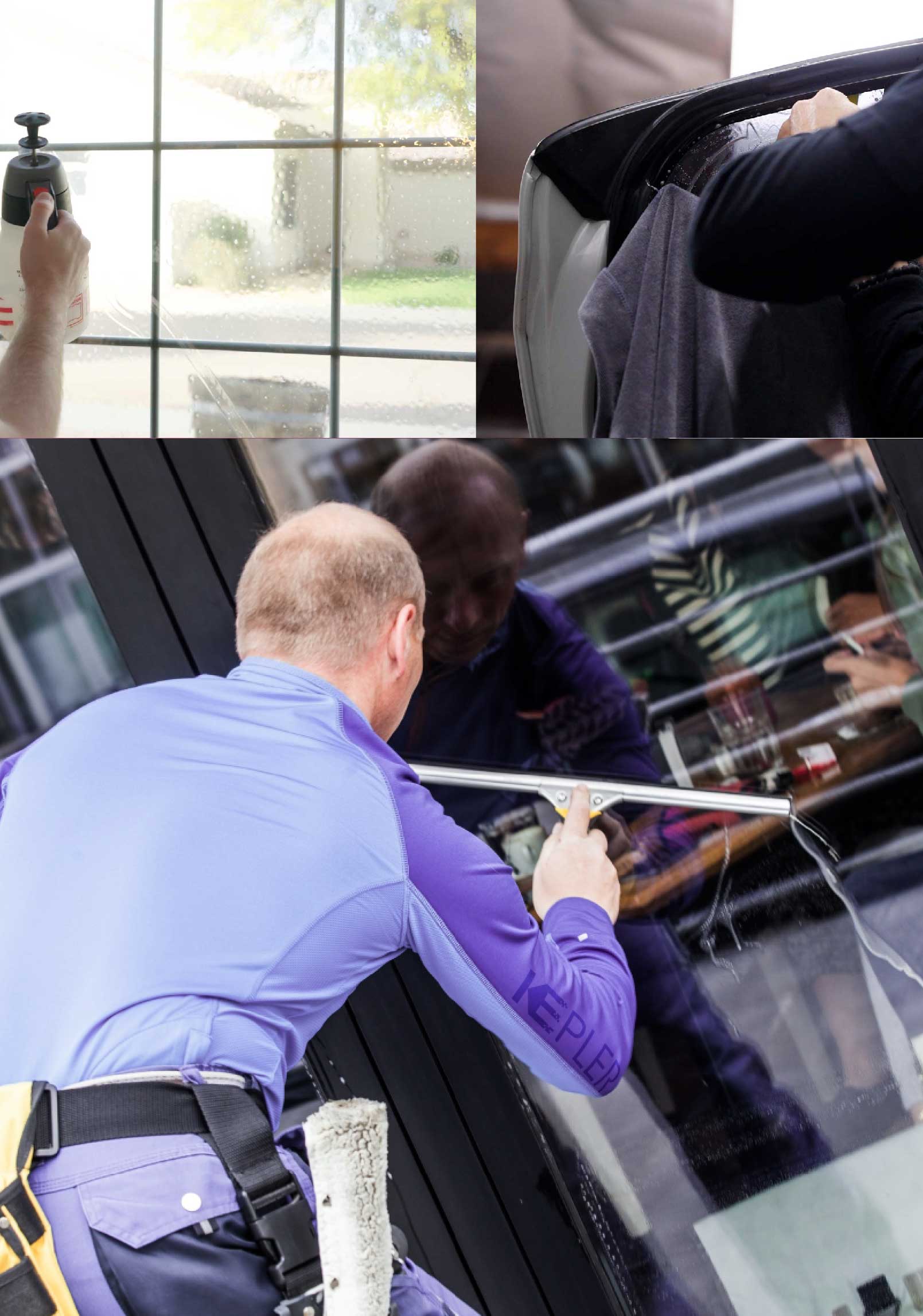 Kepler Skilled Applying Anti-Graffiti Window Film to a Salisbury Shop Front