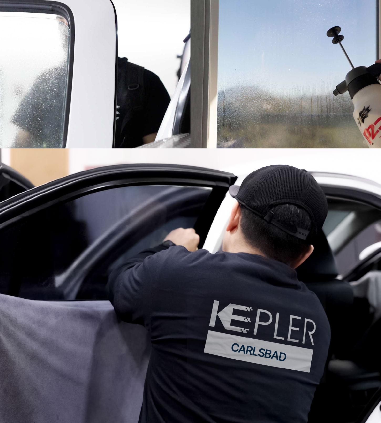 Automotive Window Tinting Expert Applying Film in Carlsbad, New Mexico