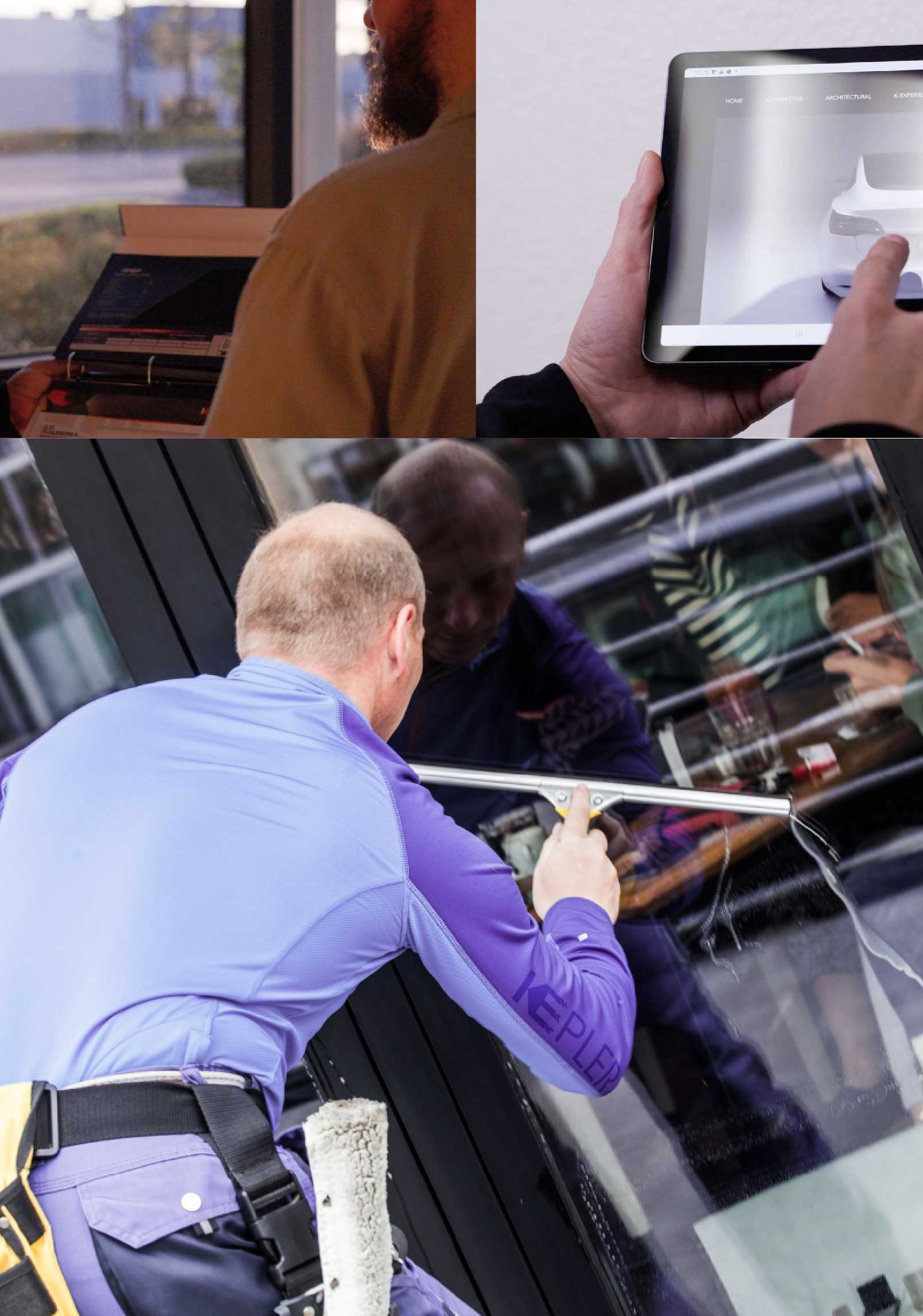 Kepler Expert Applying Anti-Graffiti Window Film to a Rancho Cordova Shop Front