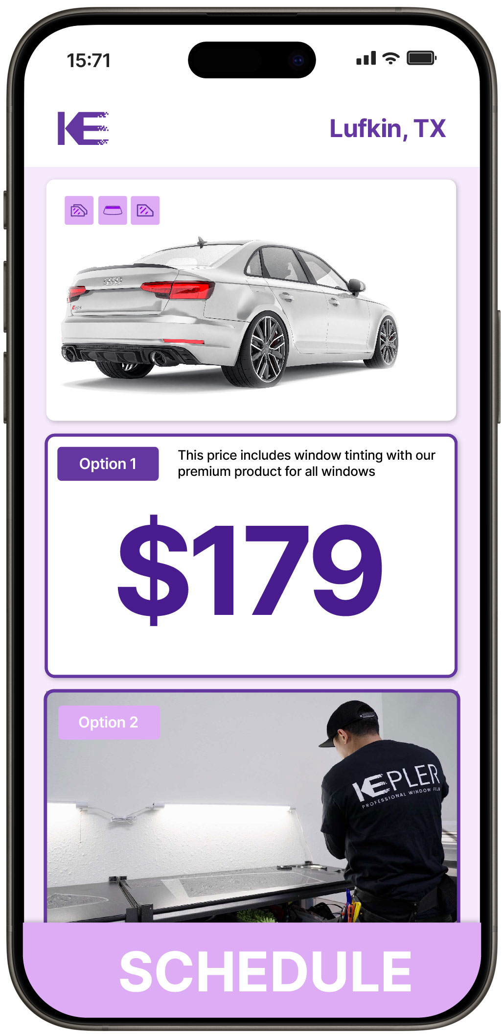 View Competitive Car Window Tinting Rates in Lufkin, Texas