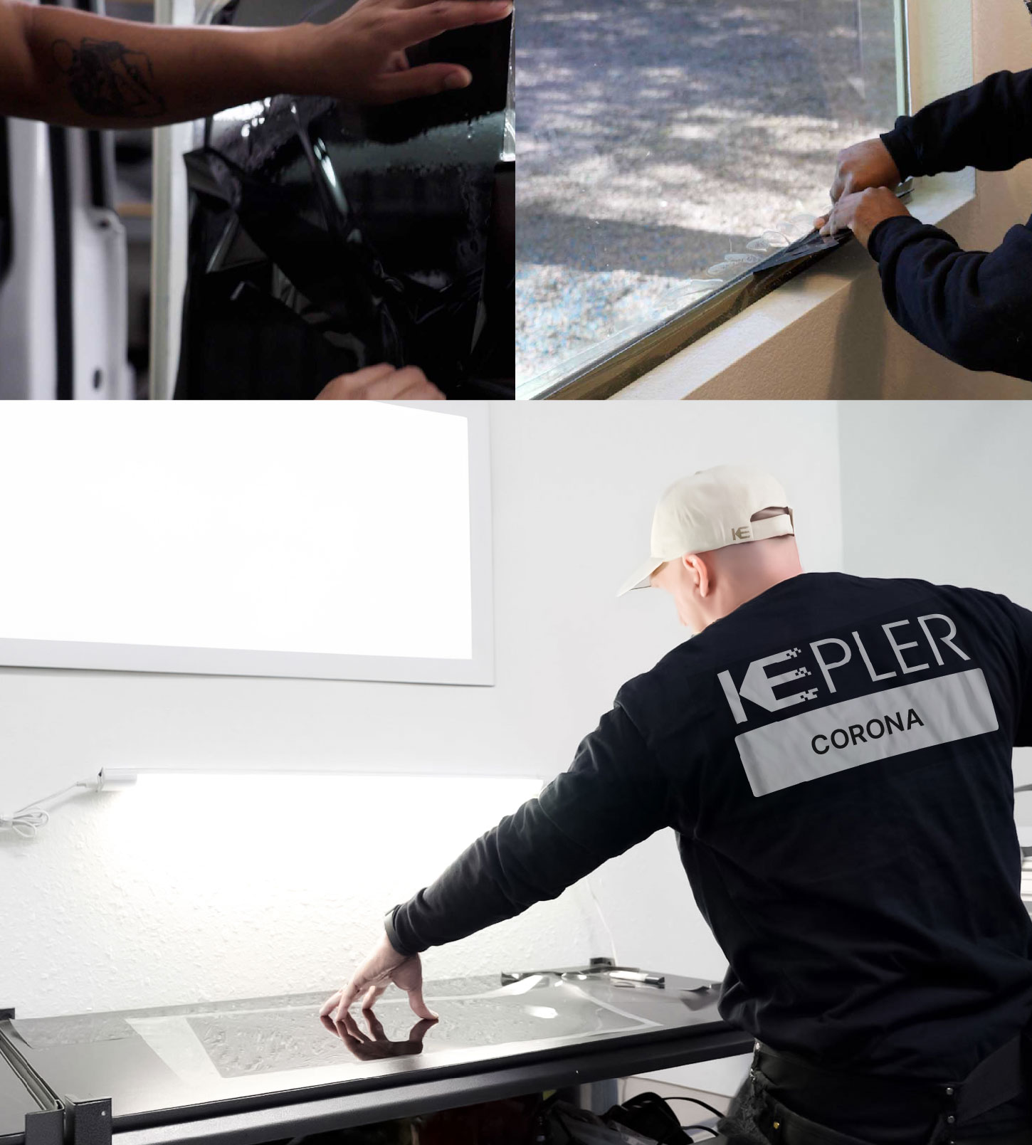 Window Tinting Specialist Cutting Film in Corona, California
