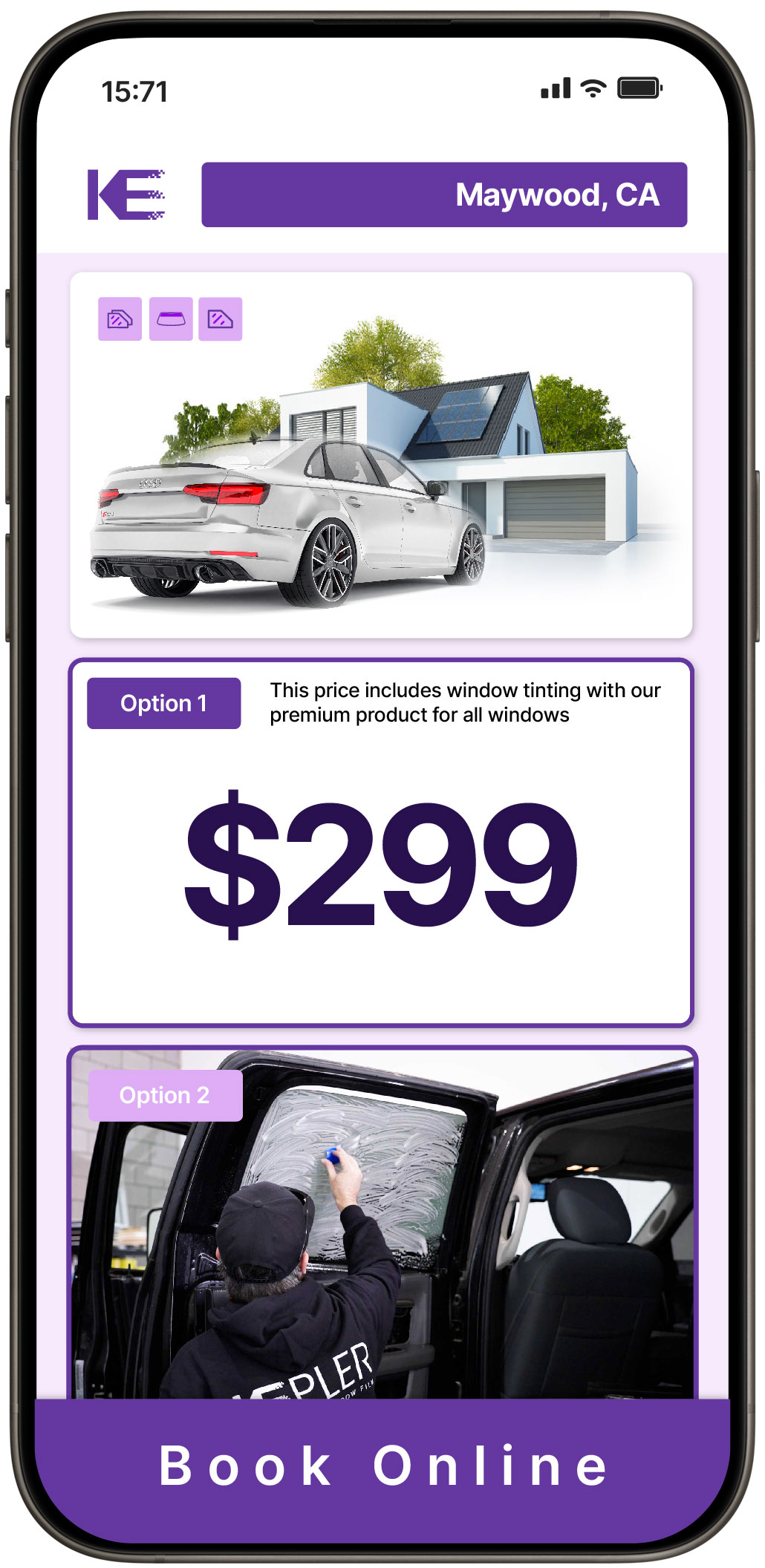 View Competitive Tesla Window Tinting Prices in Montrose, California