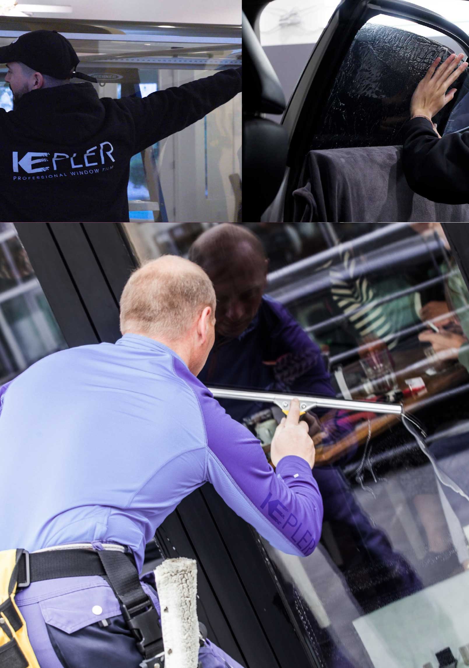 Kepler Skilled Applying Anti-Graffiti Window Film to a Dickson Shop Front