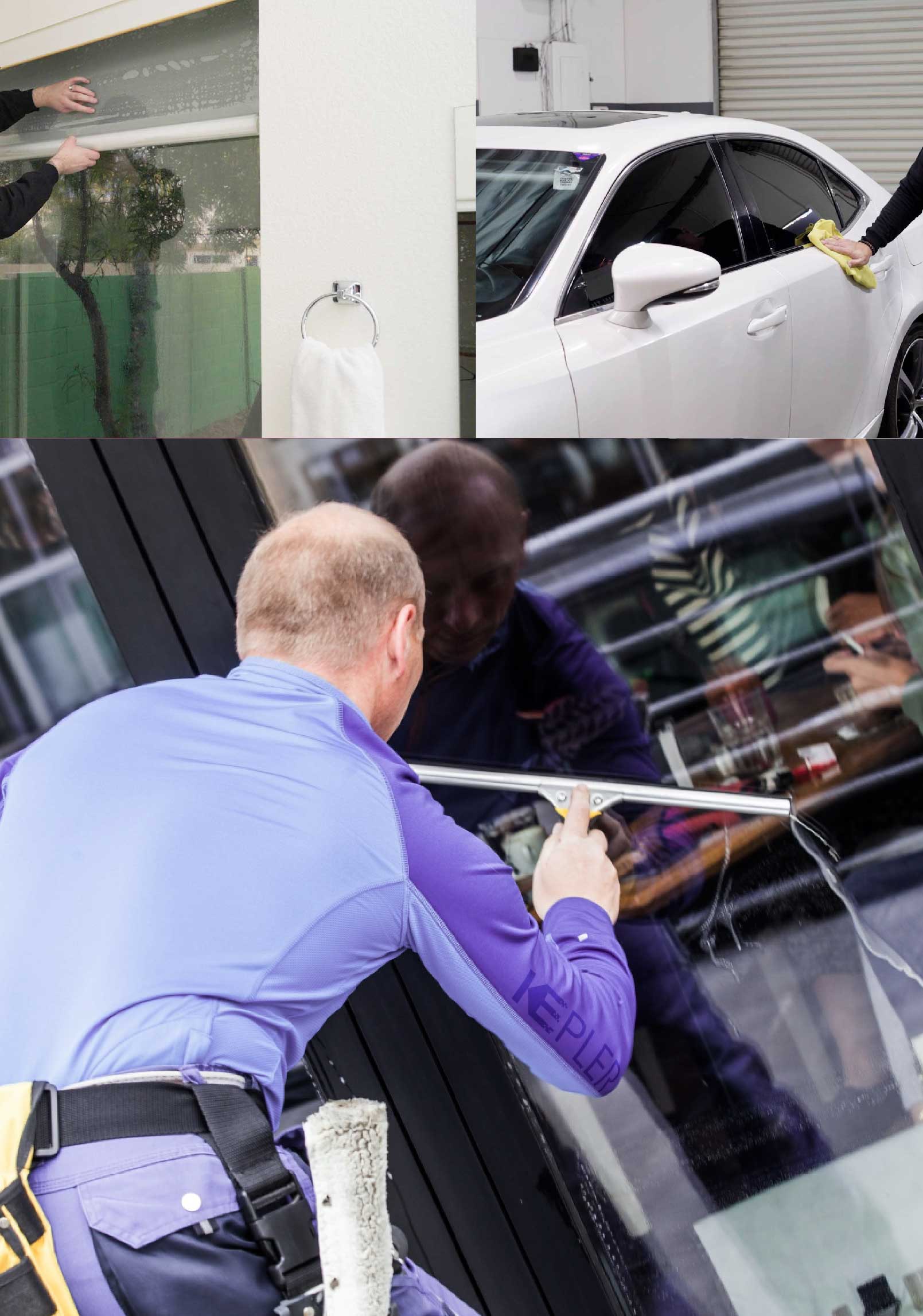 Kepler Professional Applying Anti-Graffiti Window Film to a Miami Gardens Shop Front