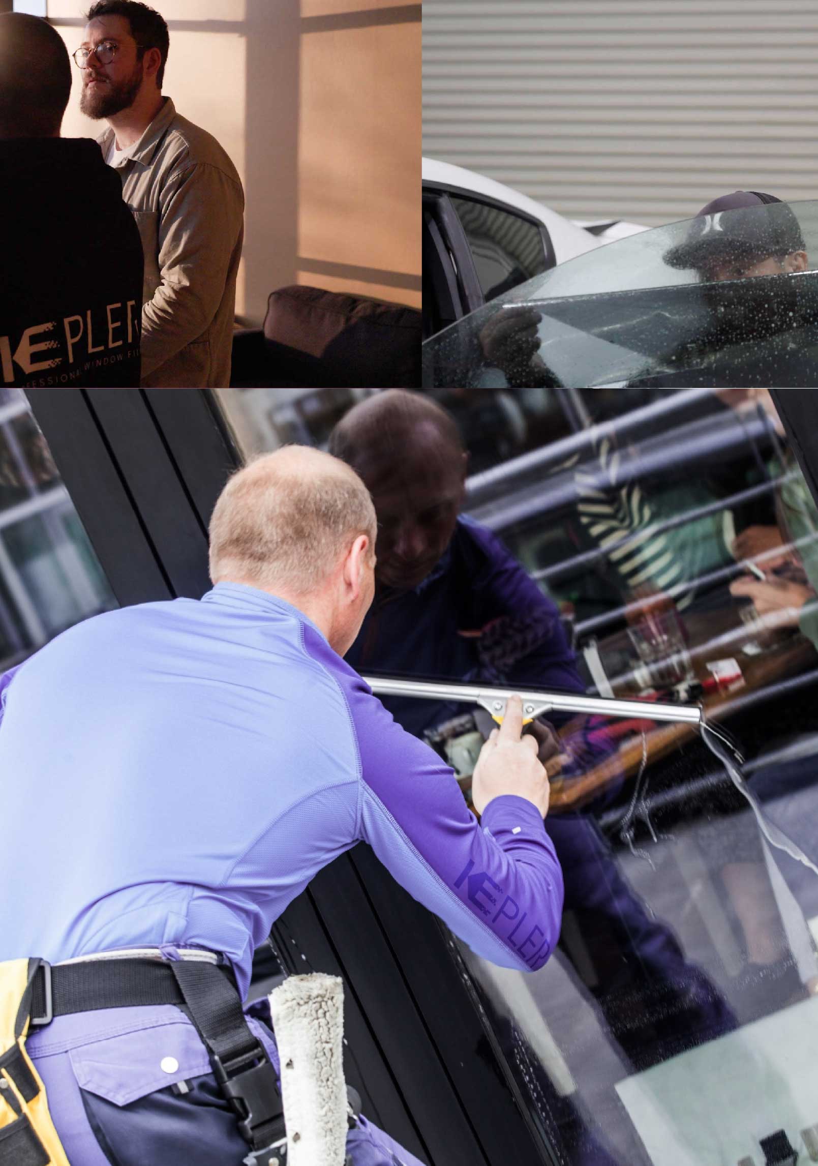 Kepler Skilled Applying Anti-Graffiti Window Film to a West Milford Shop Front