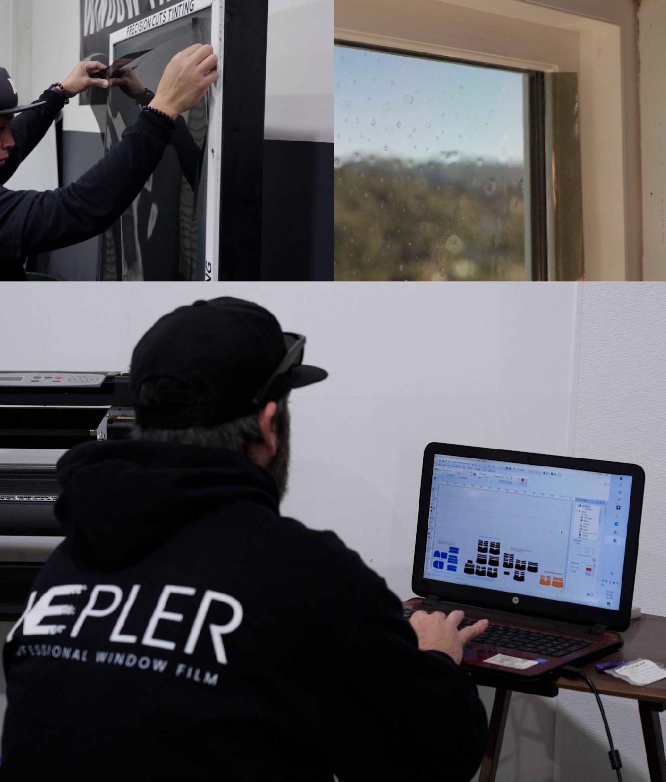 Ceramic Window Tinting Expert Cutting Film in Lacey, Washington