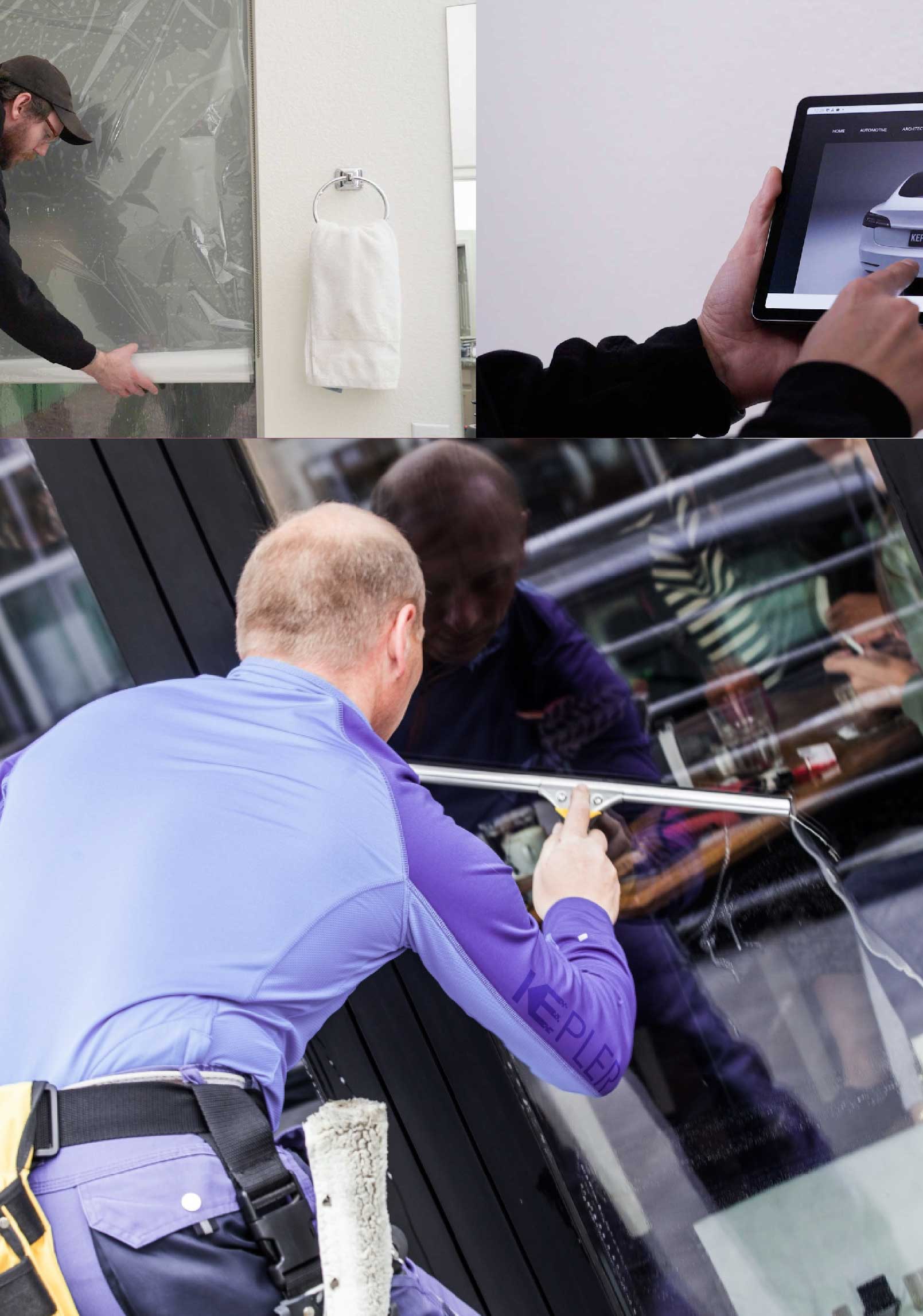 Kepler Expert Applying Anti-Graffiti Window Film to a Camarillo Shop Front